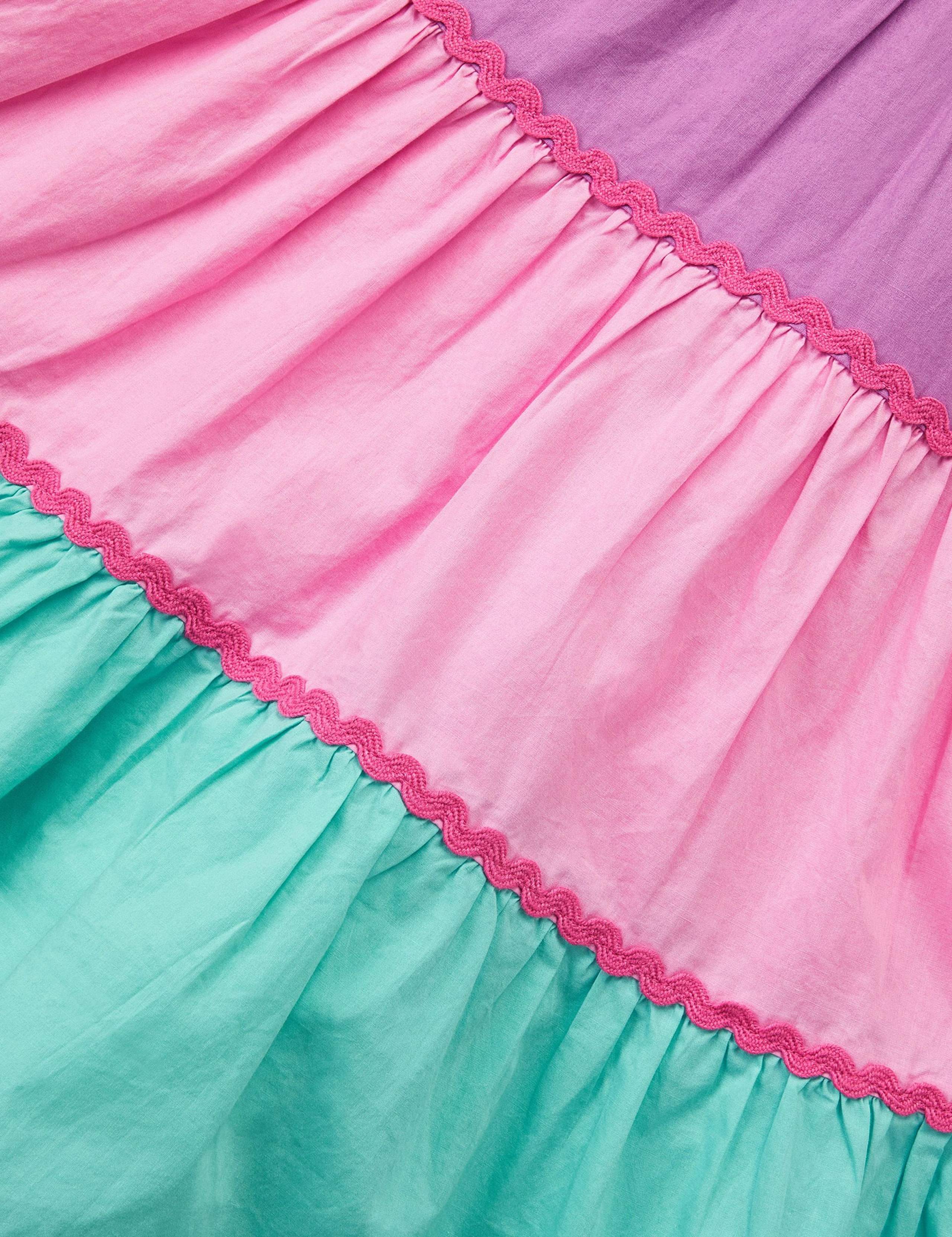 Pure Cotton Colour Block Shirred Dress (3-13 Years) 3 of 3