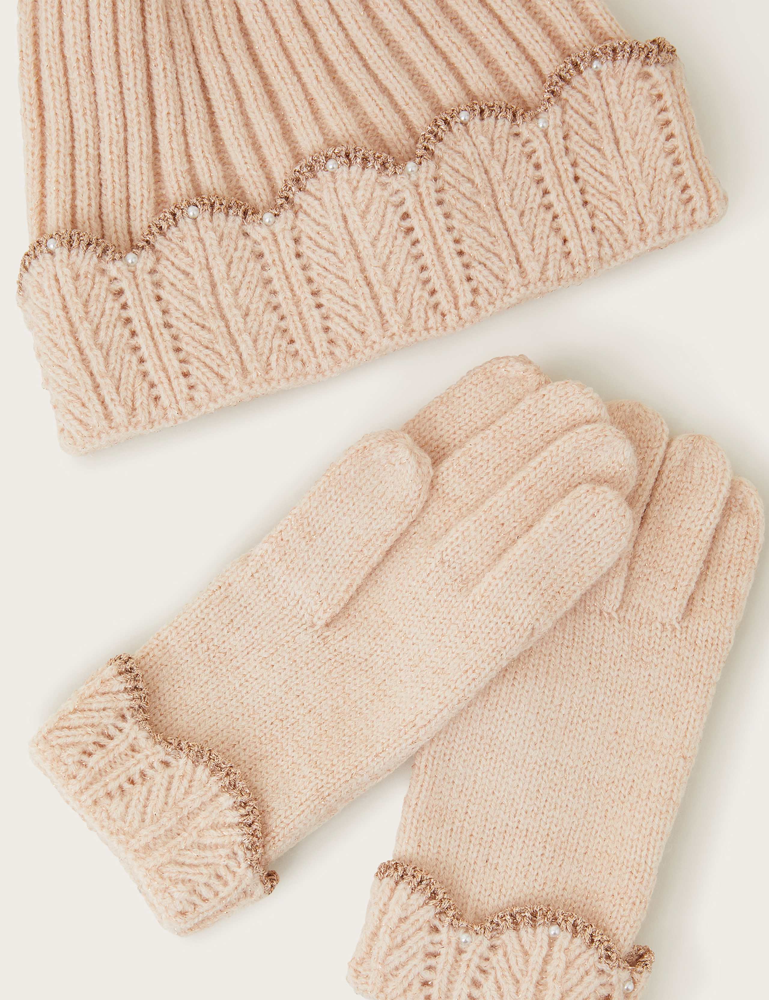 Kids' Embellished Hat and Glove Set (3-13 Yrs) 2 of 2