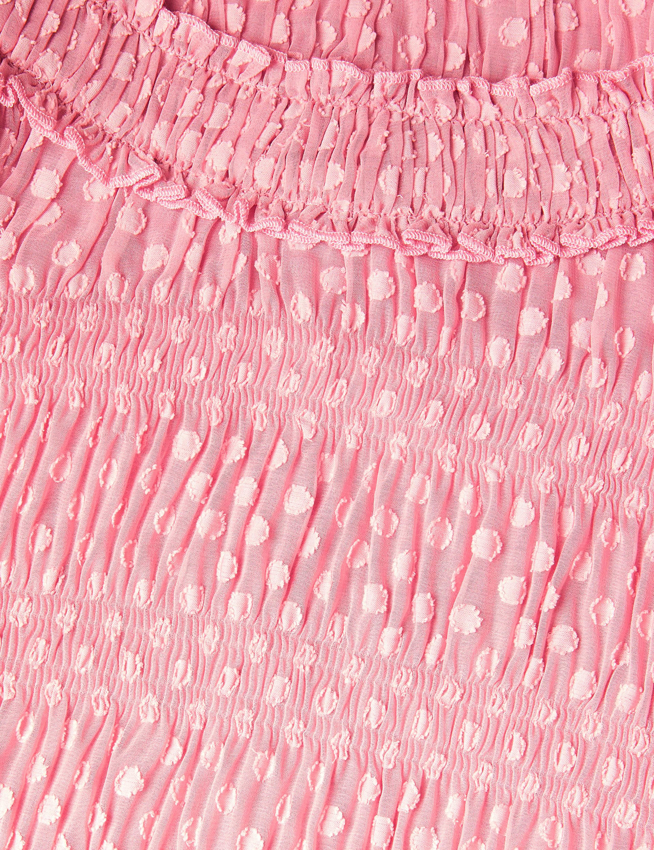 Textured Polka Dot Puff Sleeve Dress (3-15 Yrs) 3 of 3