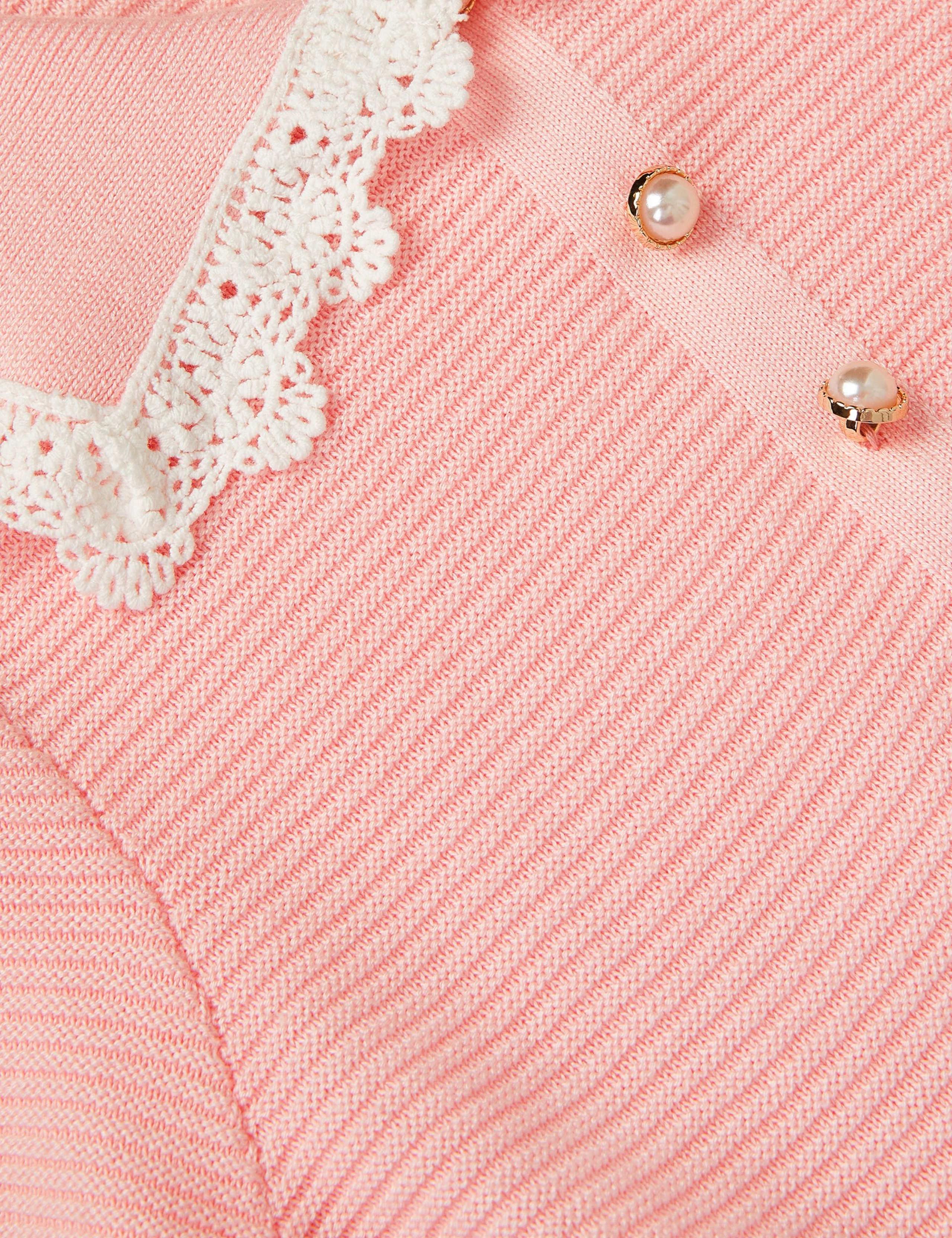 Cotton Blend Knitted Button Detail Dress (3-13 Yrs) 3 of 3