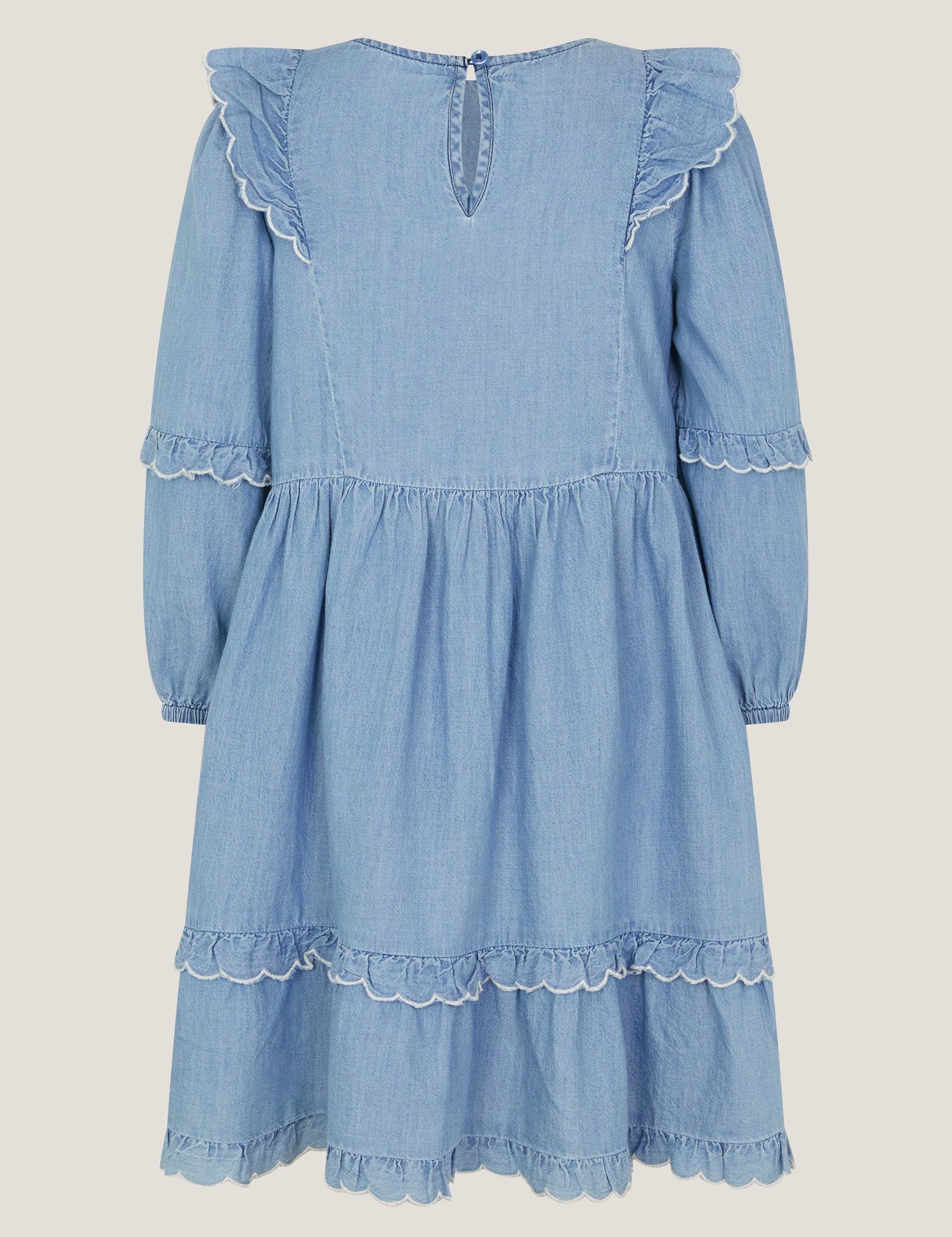 Embroidered Frill Detail Dress (3-15 Yrs) 3 of 4