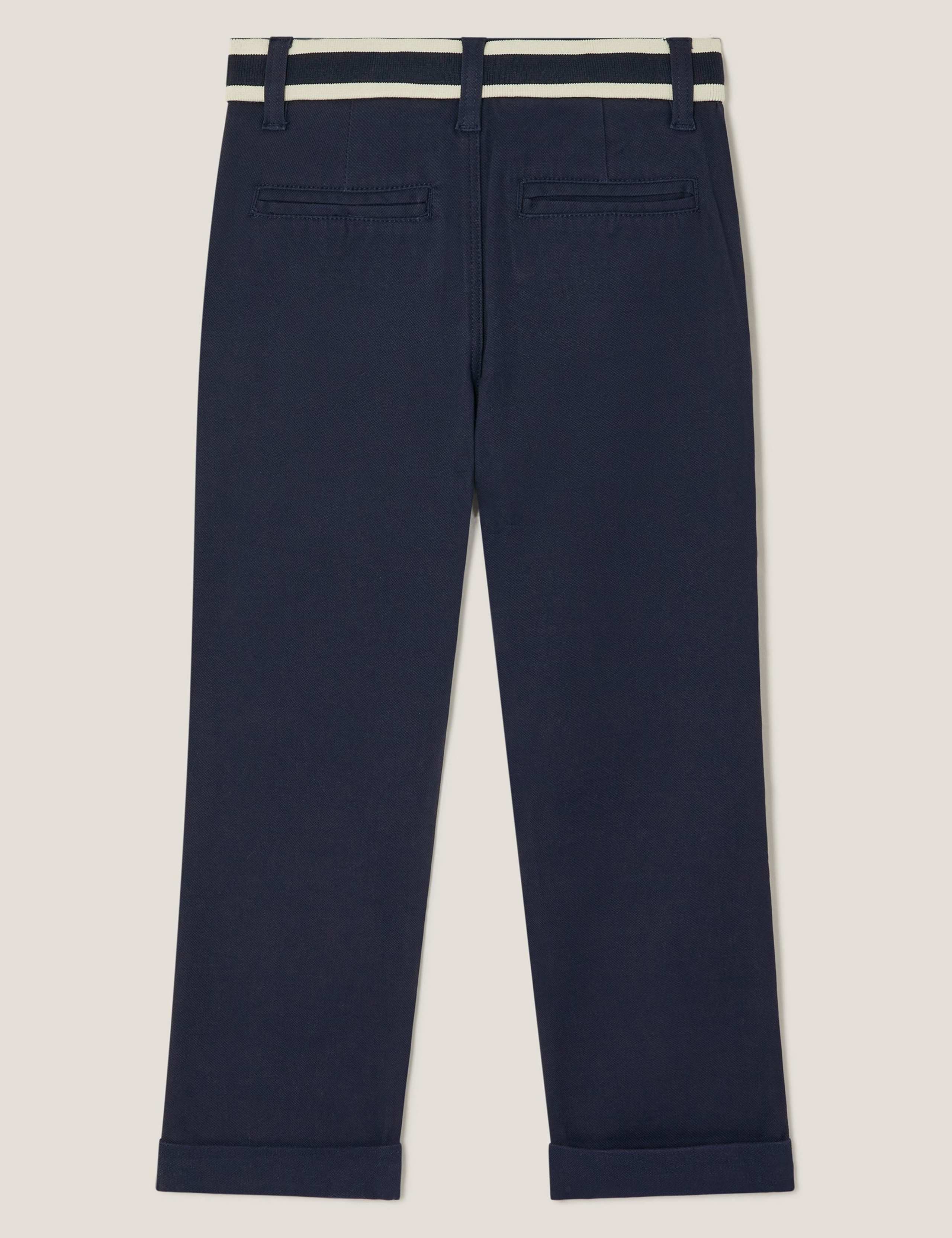 Cotton Rich Stripe Trim Trousers (2-13 Yrs) 3 of 4