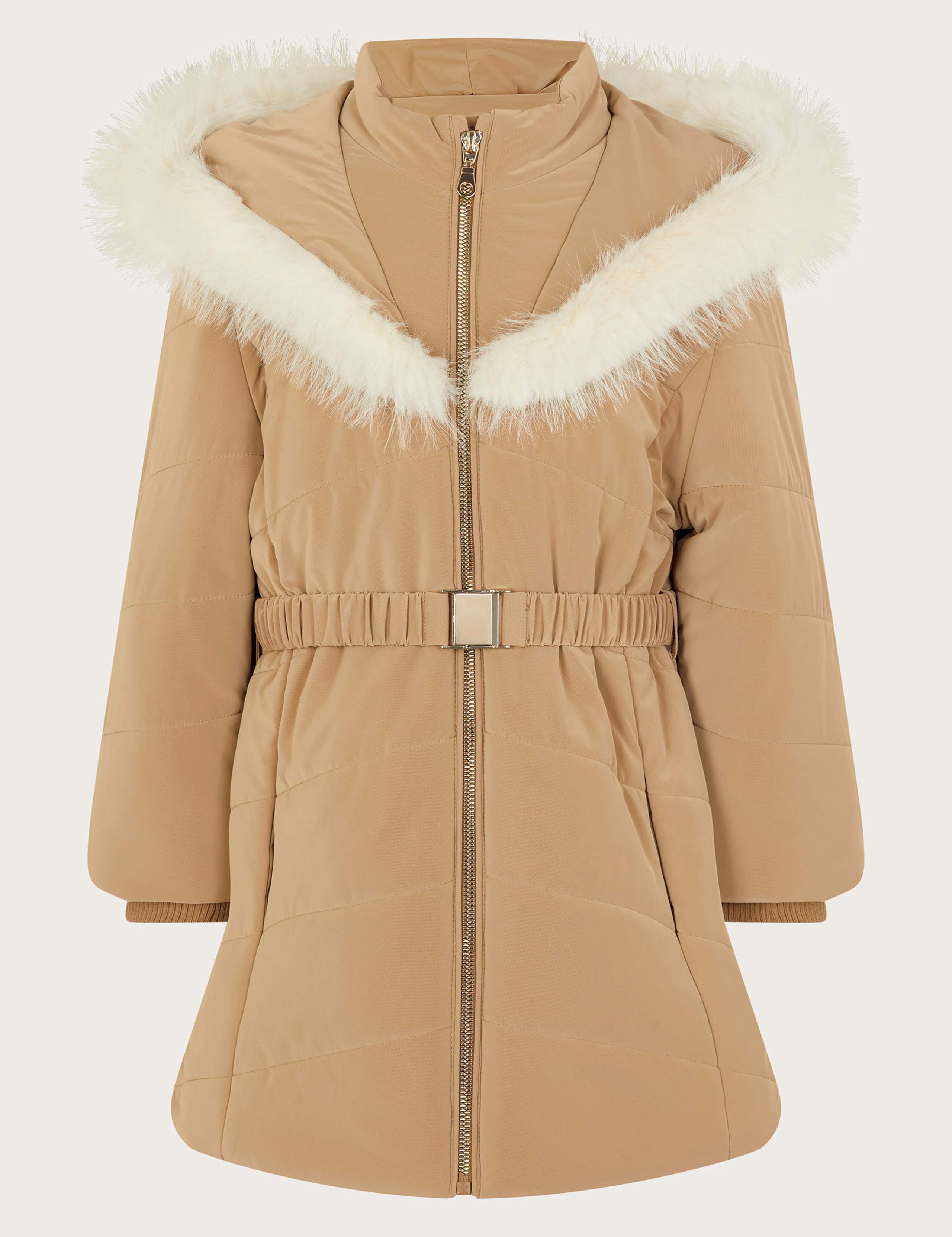 Padded Faux Fur Coat (3-15 Yrs) 1 of 3