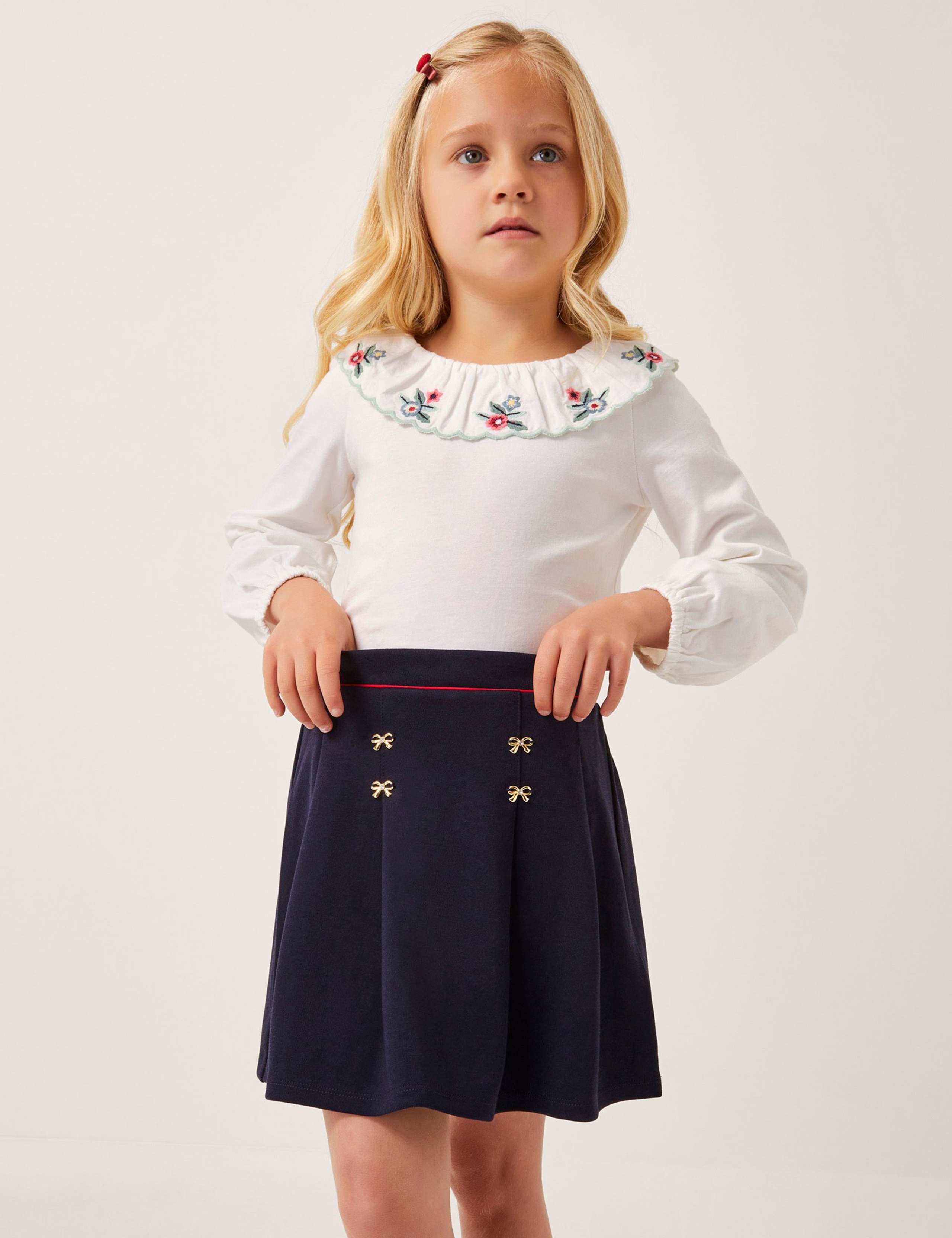 Mini Bow Pleated Skirt (3-15 Yrs) 2 of 4