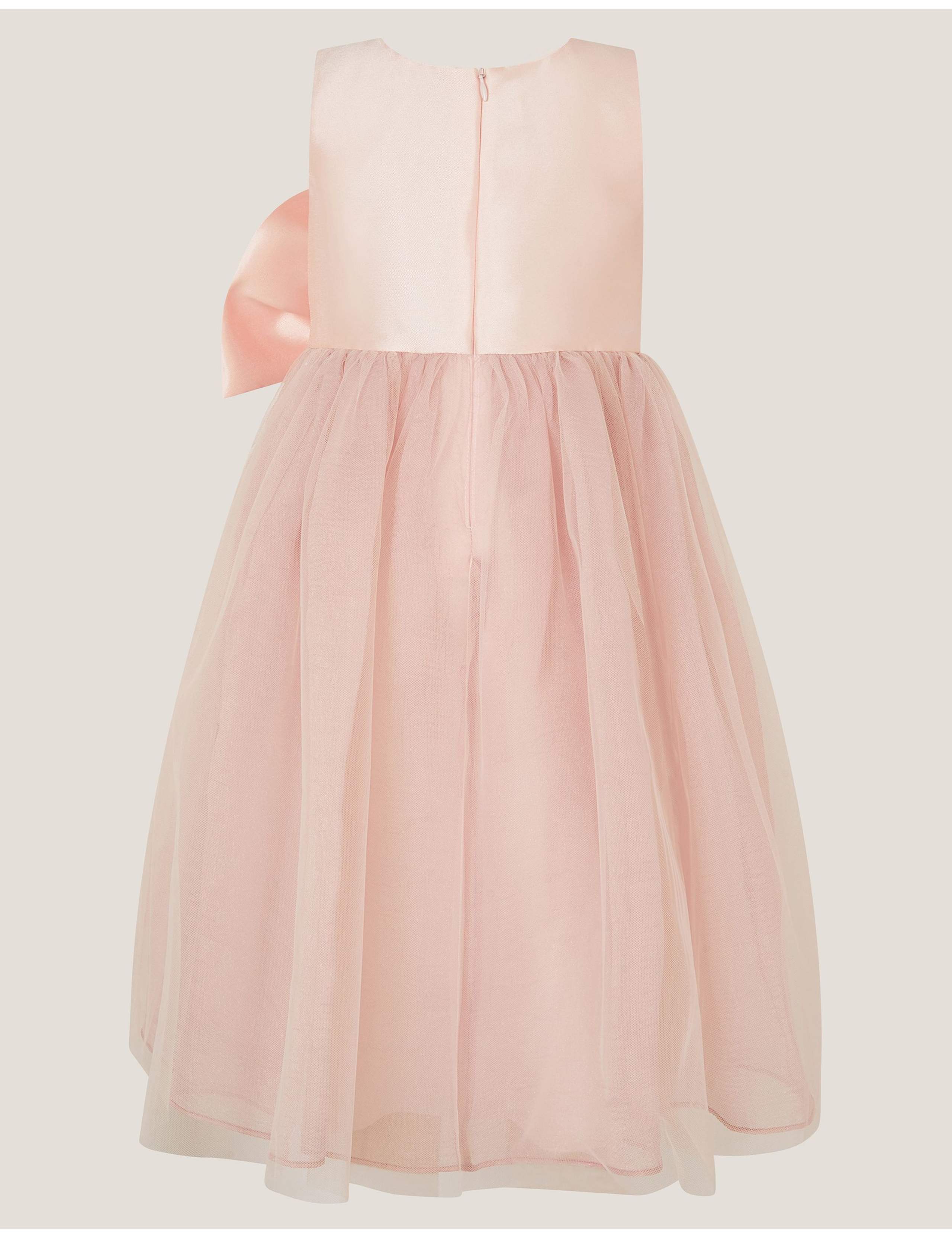 Satin Tulle Waterfall Bow Dress (3-13 Yrs) 2 of 3