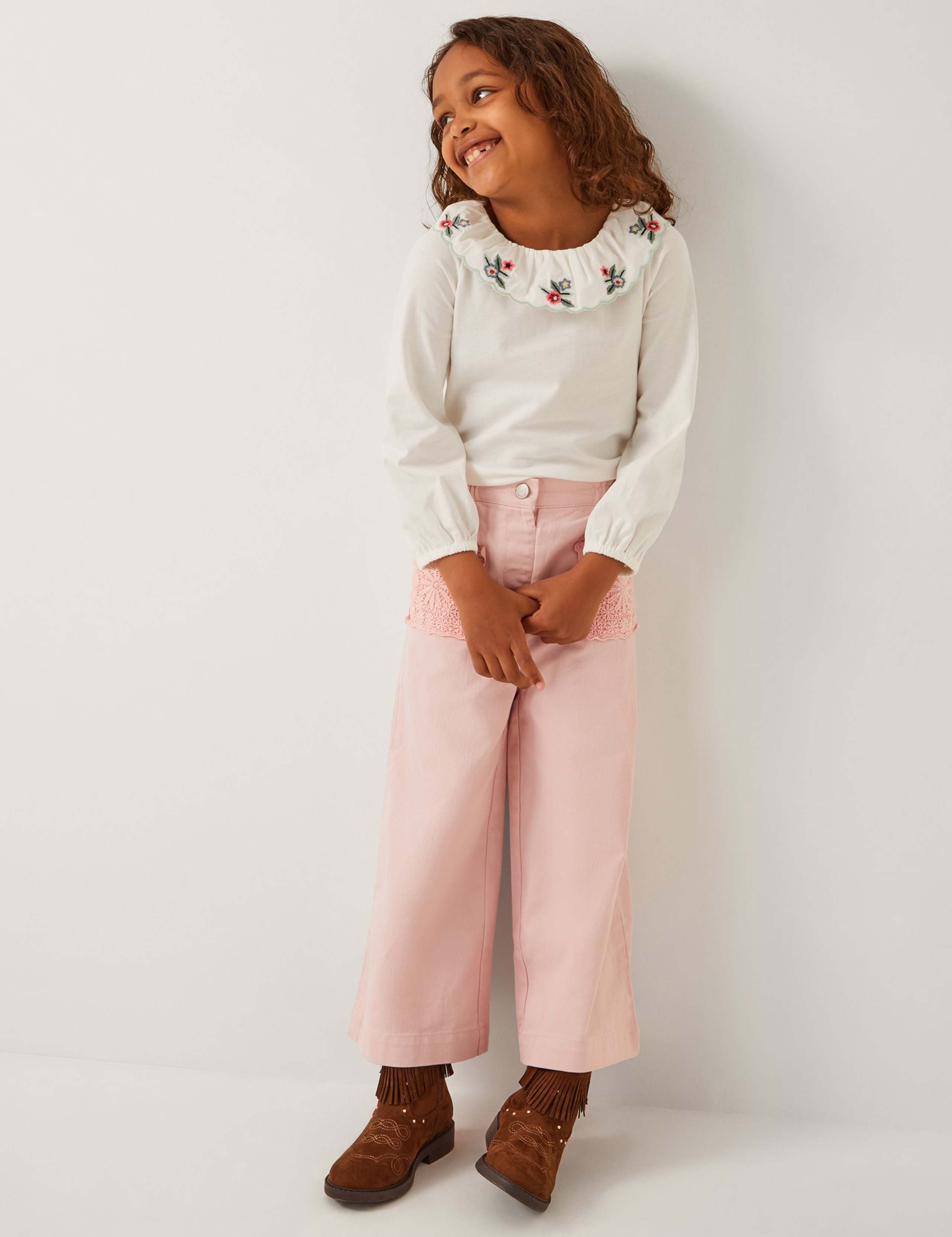 Pure Cotton Crochet Pocket Twill Trousers (3-13 Yrs) 2 of 4