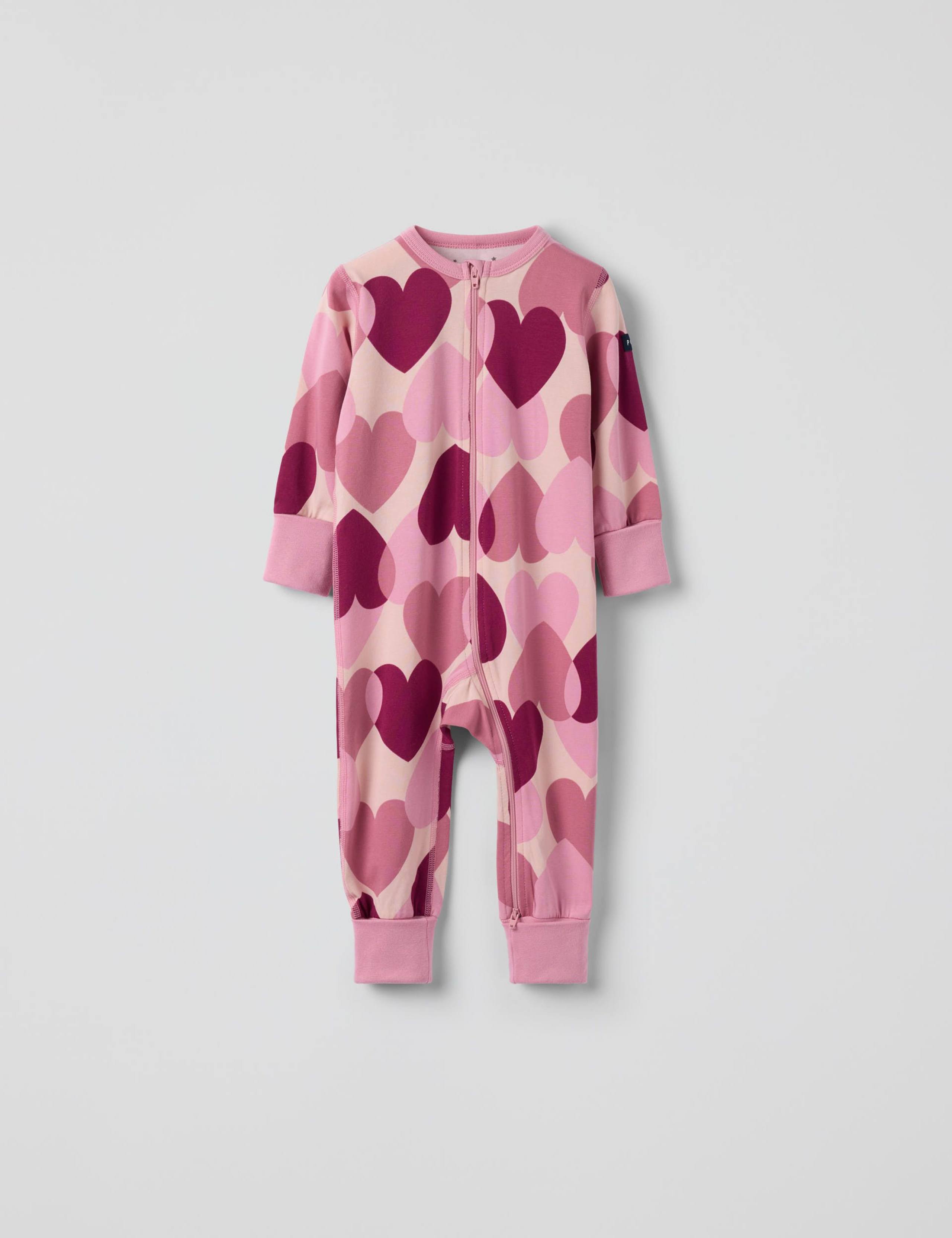 Cotton Rich Heart Sleepsuit (0-4 Yrs) 2 of 8
