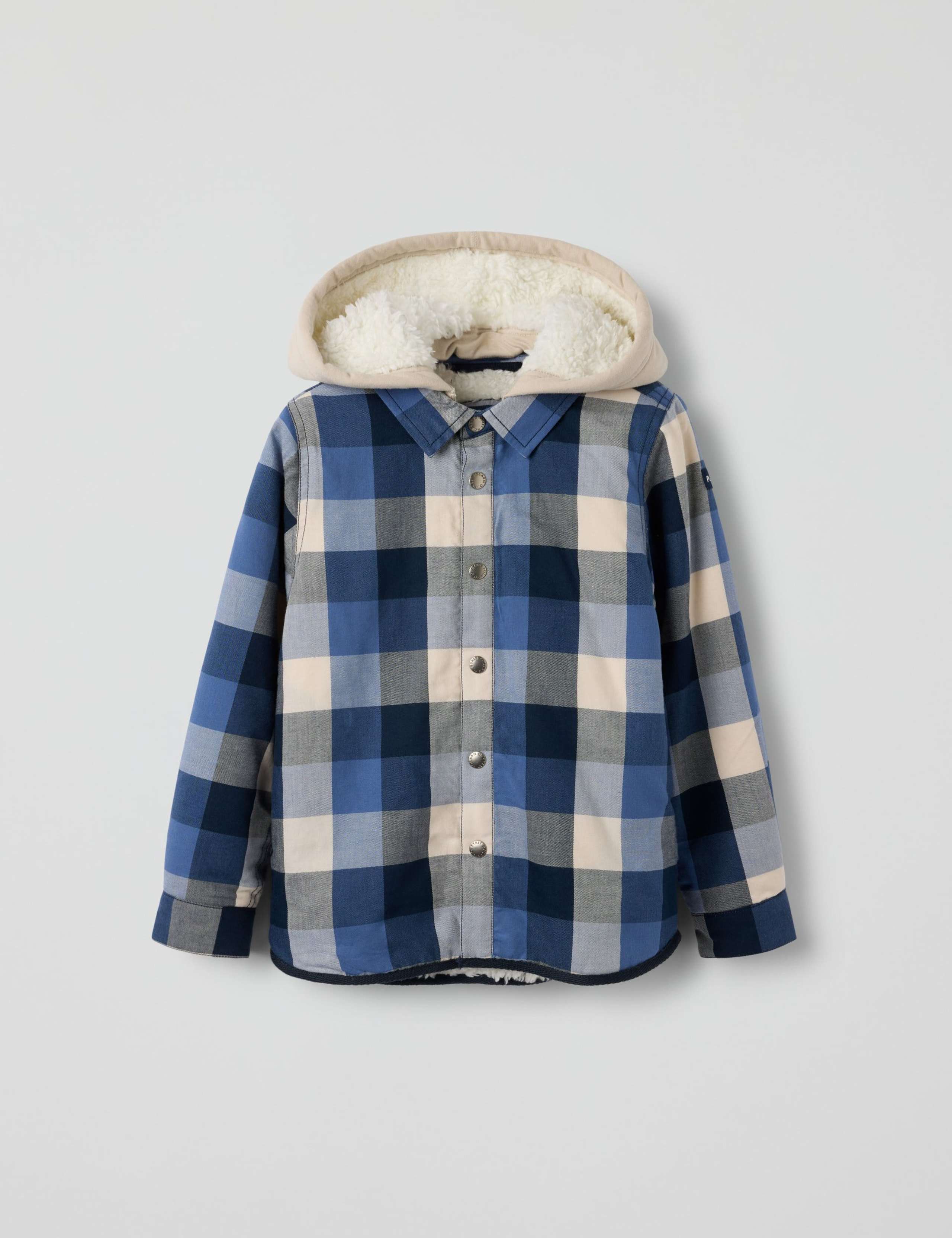 Pure Cotton Fleece Lined Checked Shirt (1-10 Yrs) 3 of 5