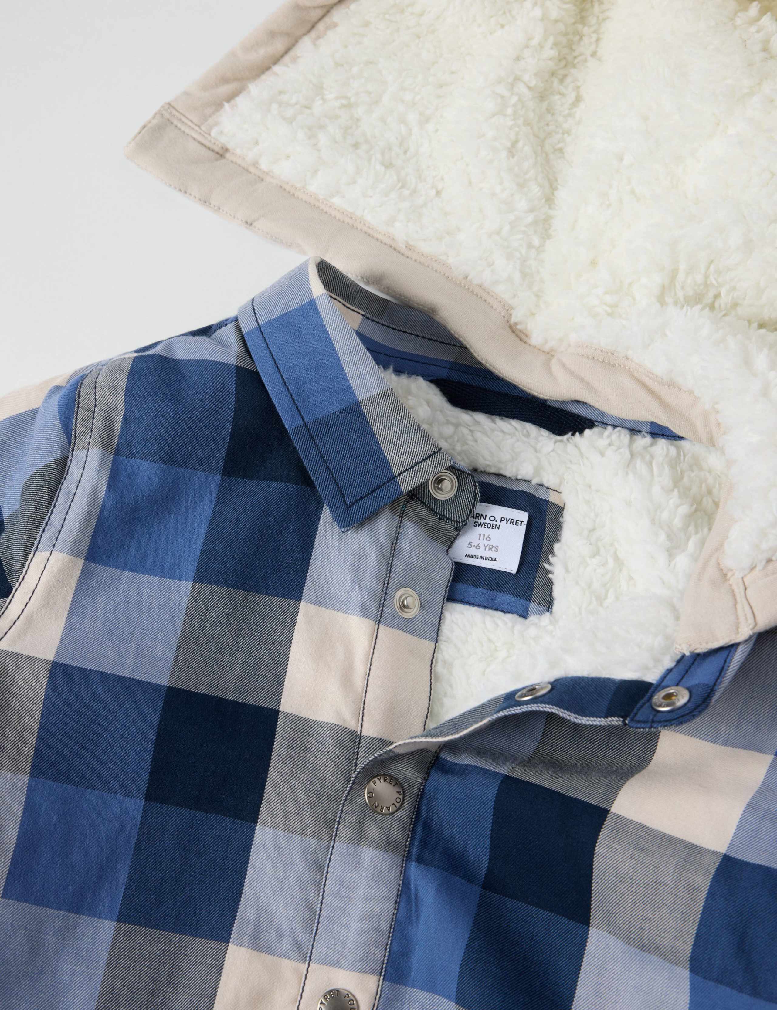 Pure Cotton Fleece Lined Checked Shirt (1-10 Yrs) 4 of 5