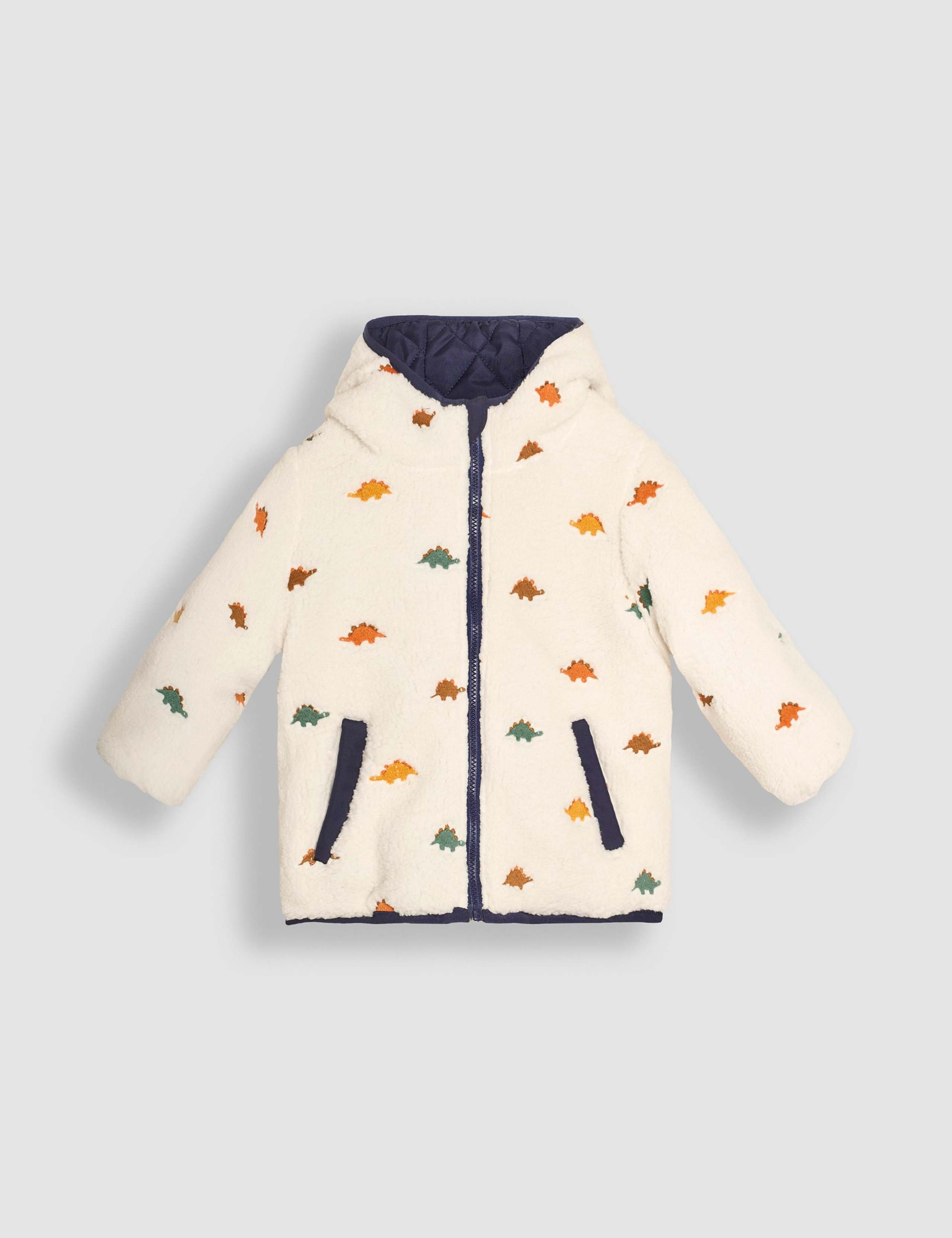 Dino Embroidered Reversible Jacket (6 Months-6 Years) 2 of 6