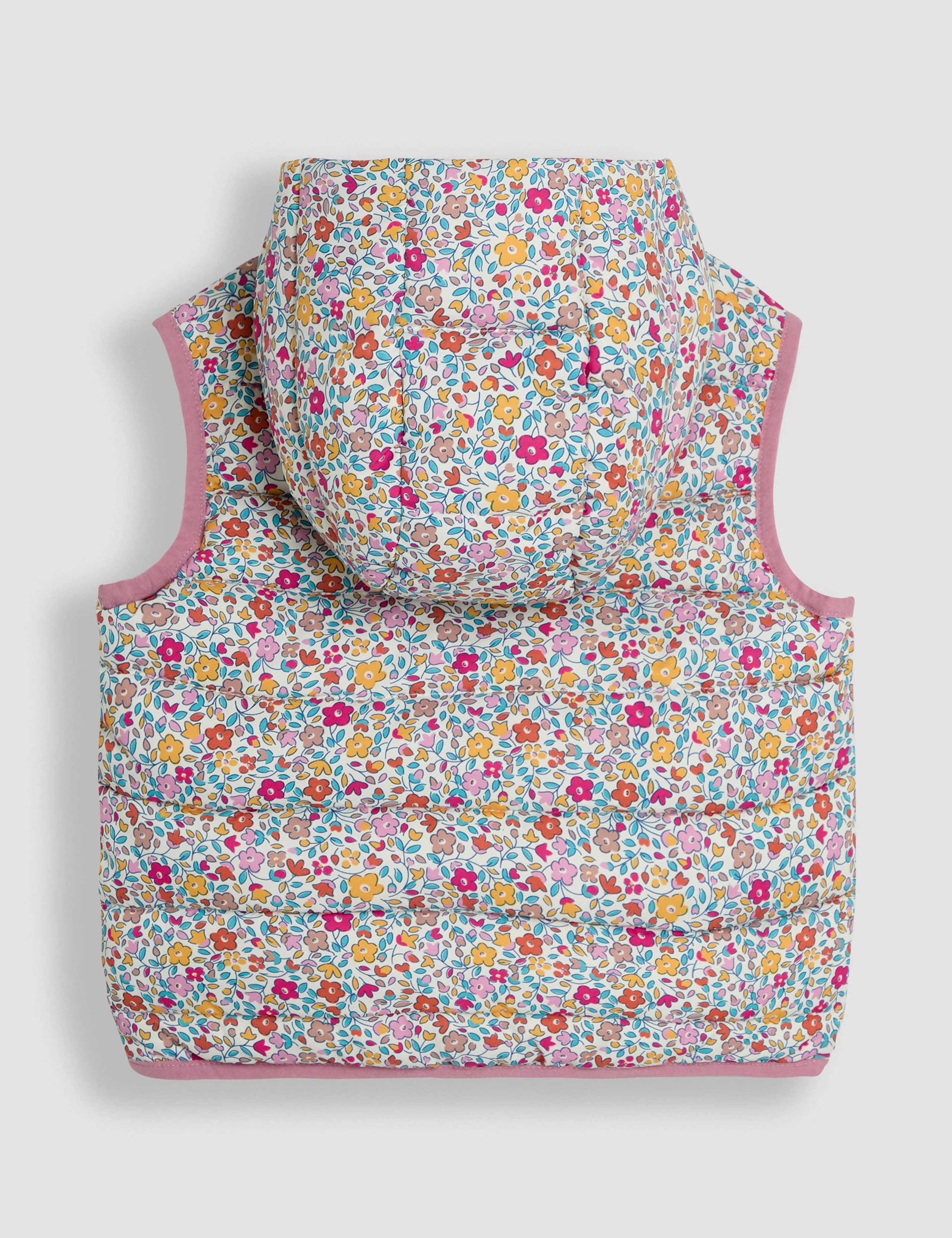 Floral Quilted Puffer Gilet (1-6 Yrs) 2 of 3