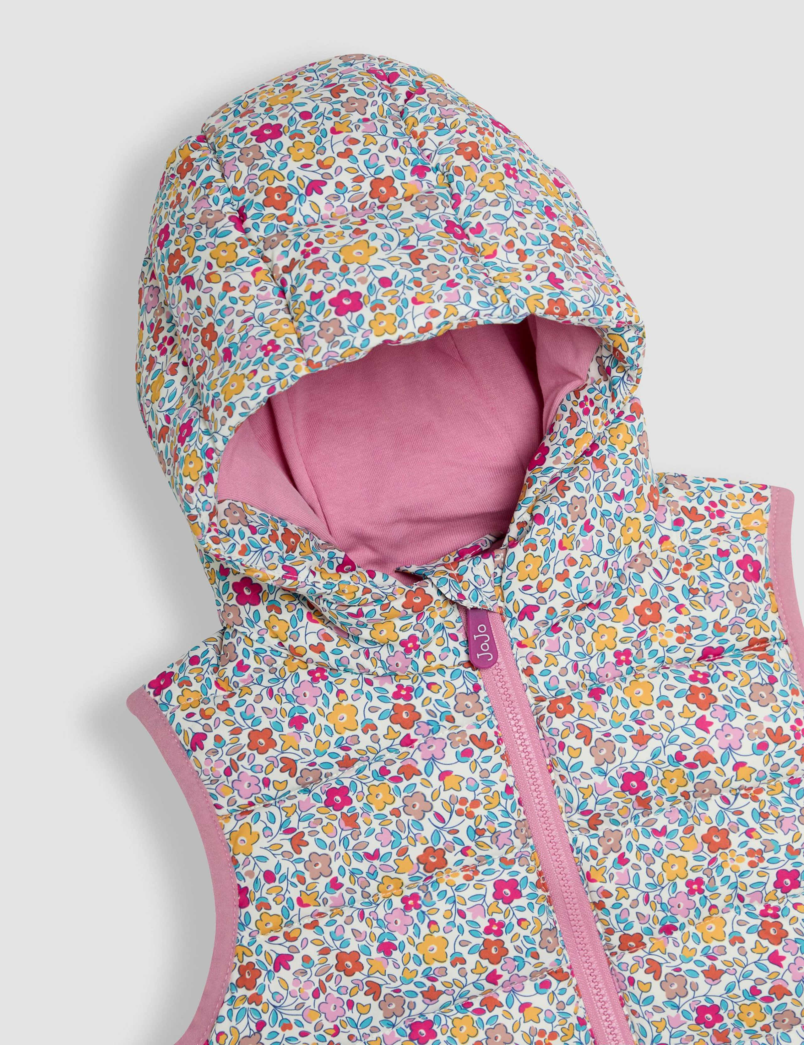 Floral Quilted Puffer Gilet (1-6 Years) 3 of 3