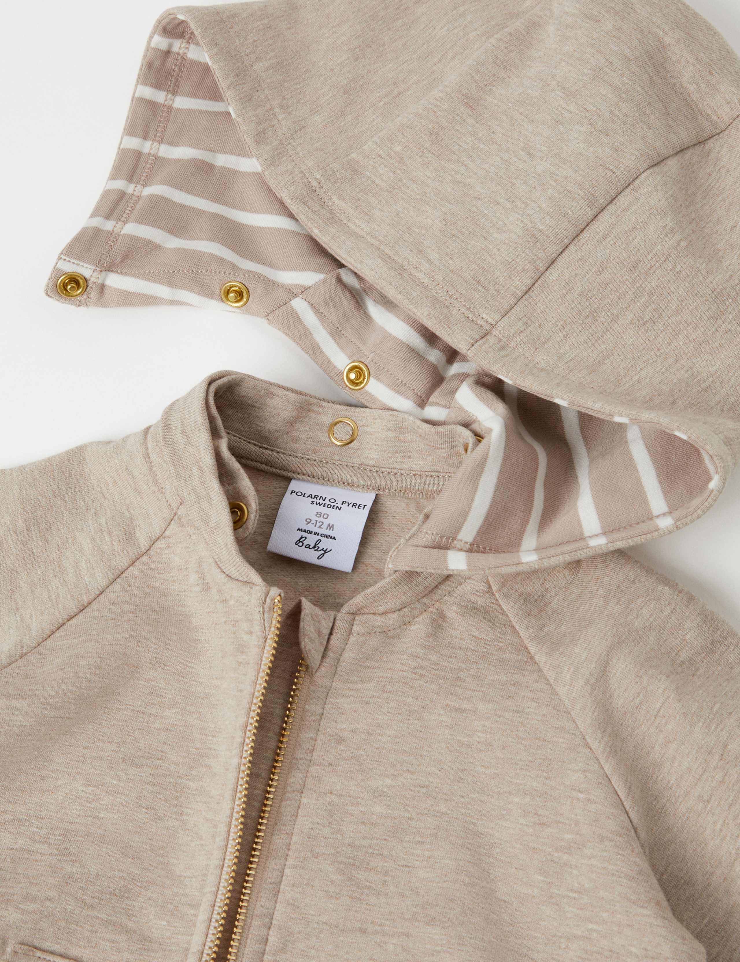 Cotton Rich Hooded Zip All In One (7lbs -24 Mths) 2 of 4