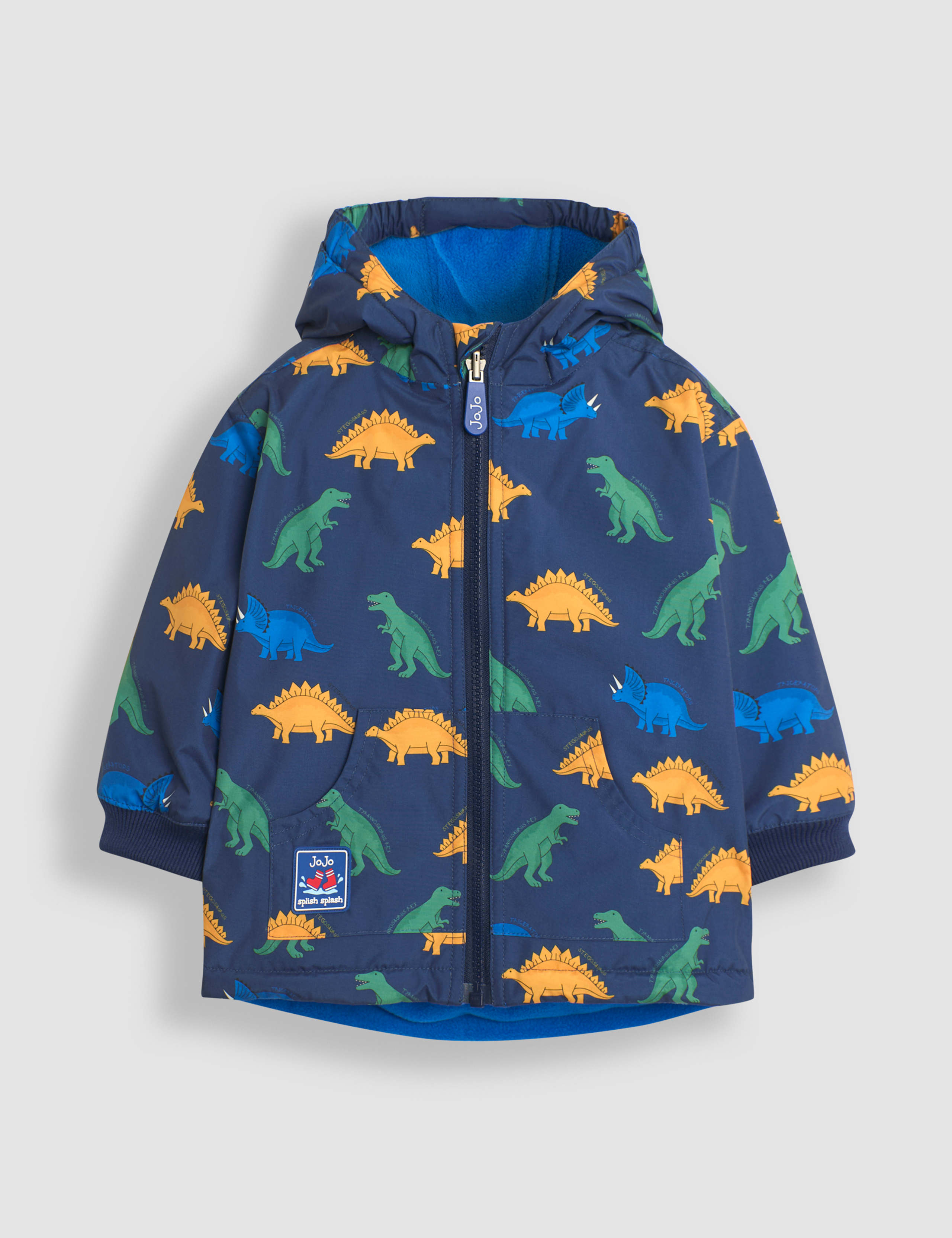 Dinosaur Reversible Fleece Lined Raincoat (1-6 Yrs) 3 of 7