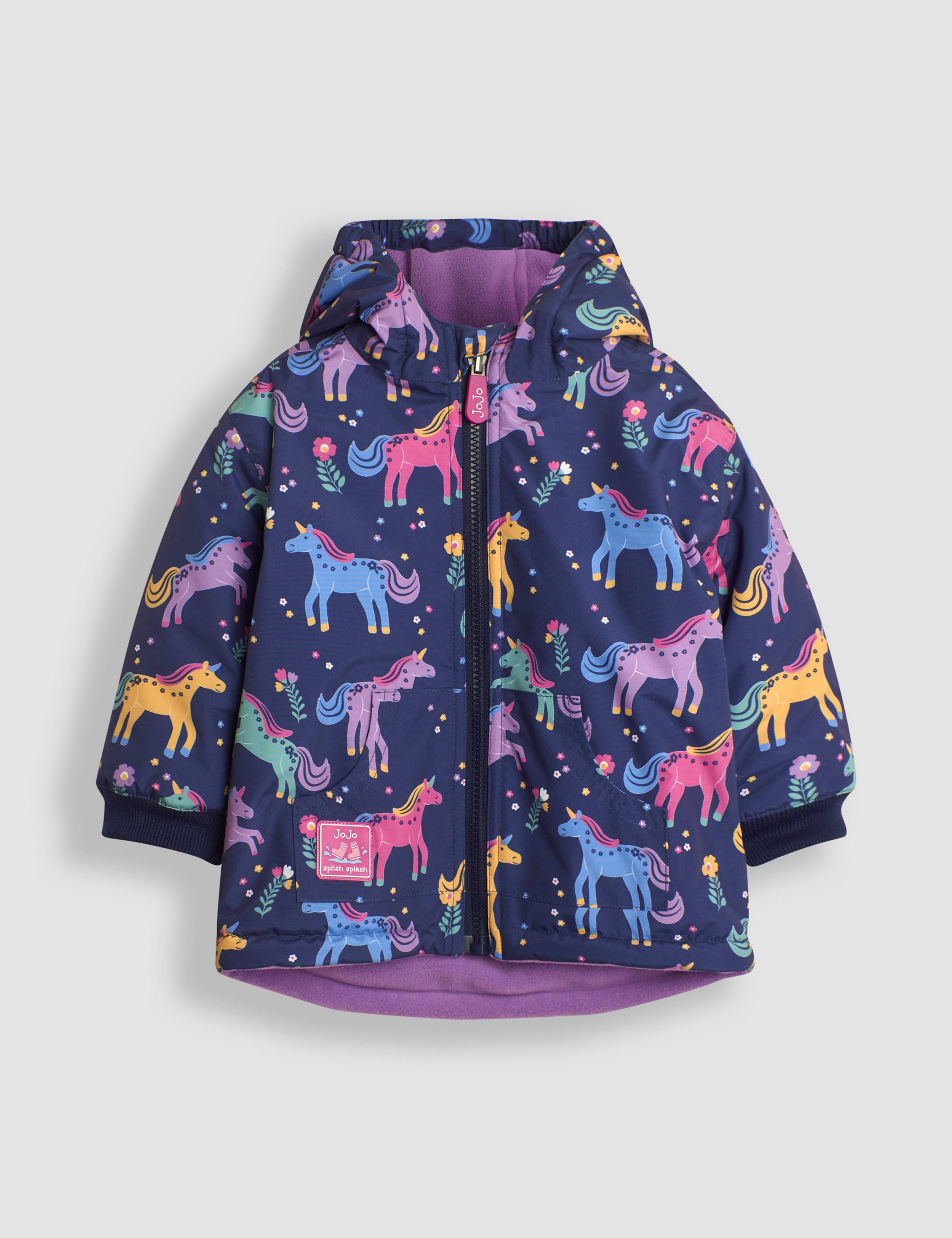 Unicorn Reversible Fleece Lined Raincoat (1-6 Yrs) 5 of 7