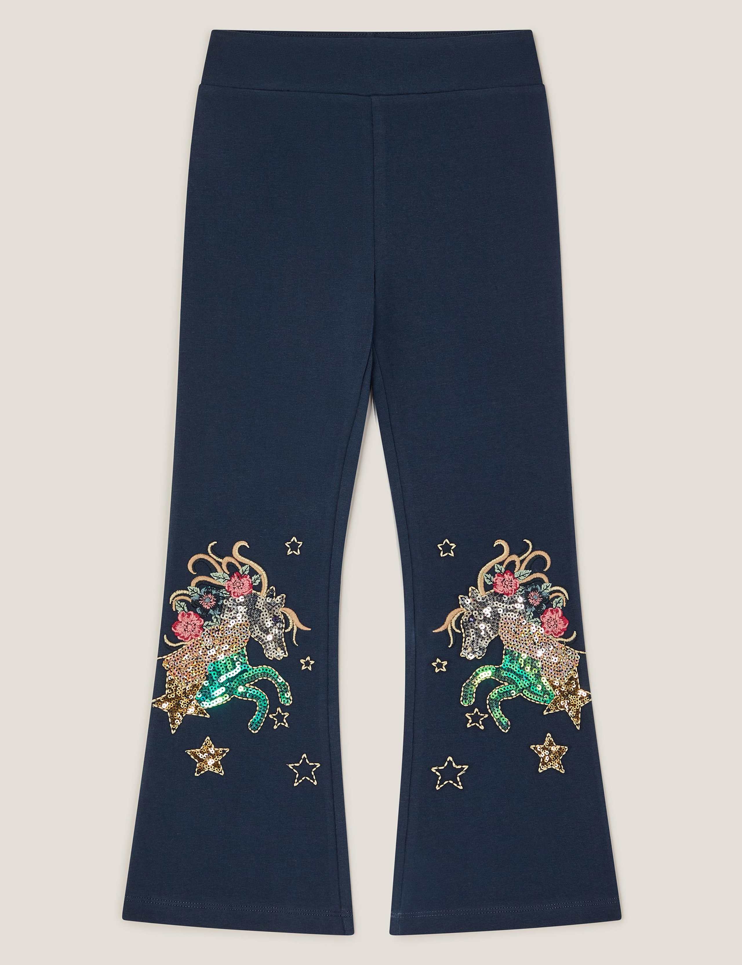 Sequin Unicorn Flared Leggings (3-13 Yrs) 2 of 4