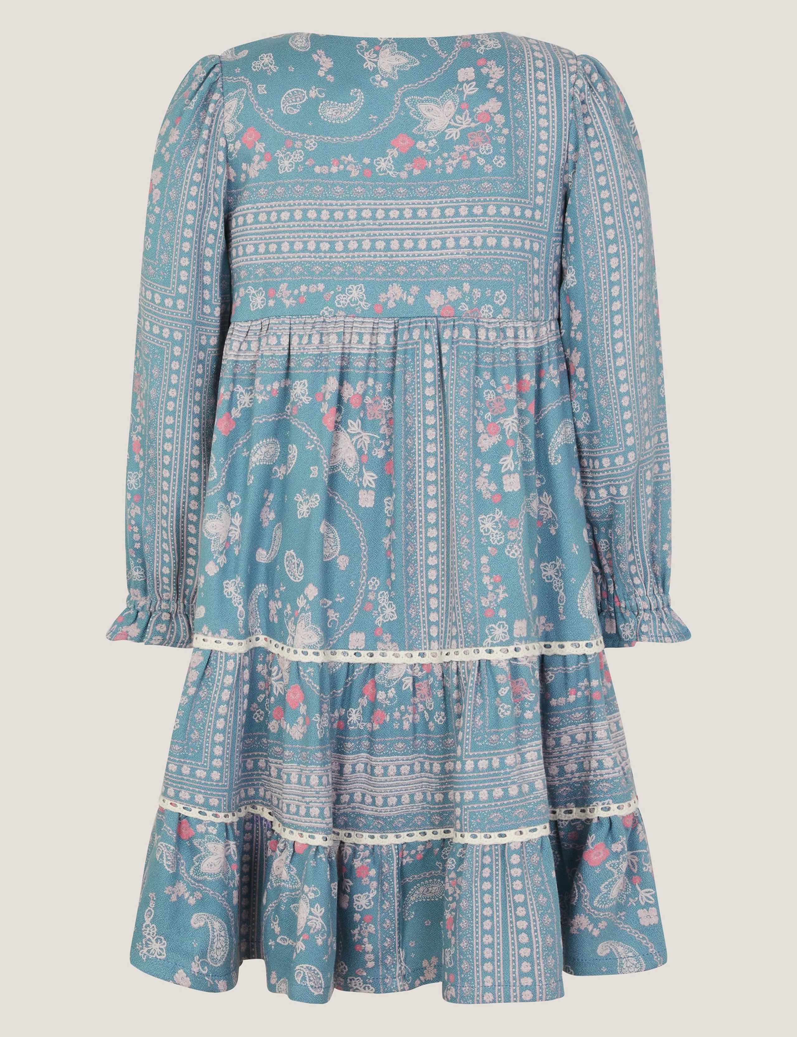 Pure Cotton Paisley Tiered Dress (3-15 Years) 3 of 4