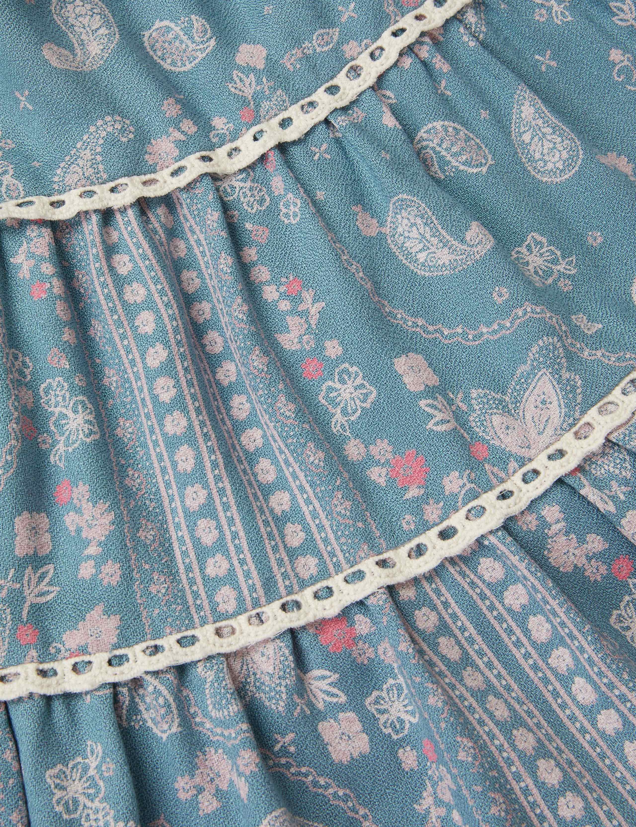 Pure Cotton Paisley Tiered Dress (3-15 Years) 4 of 4