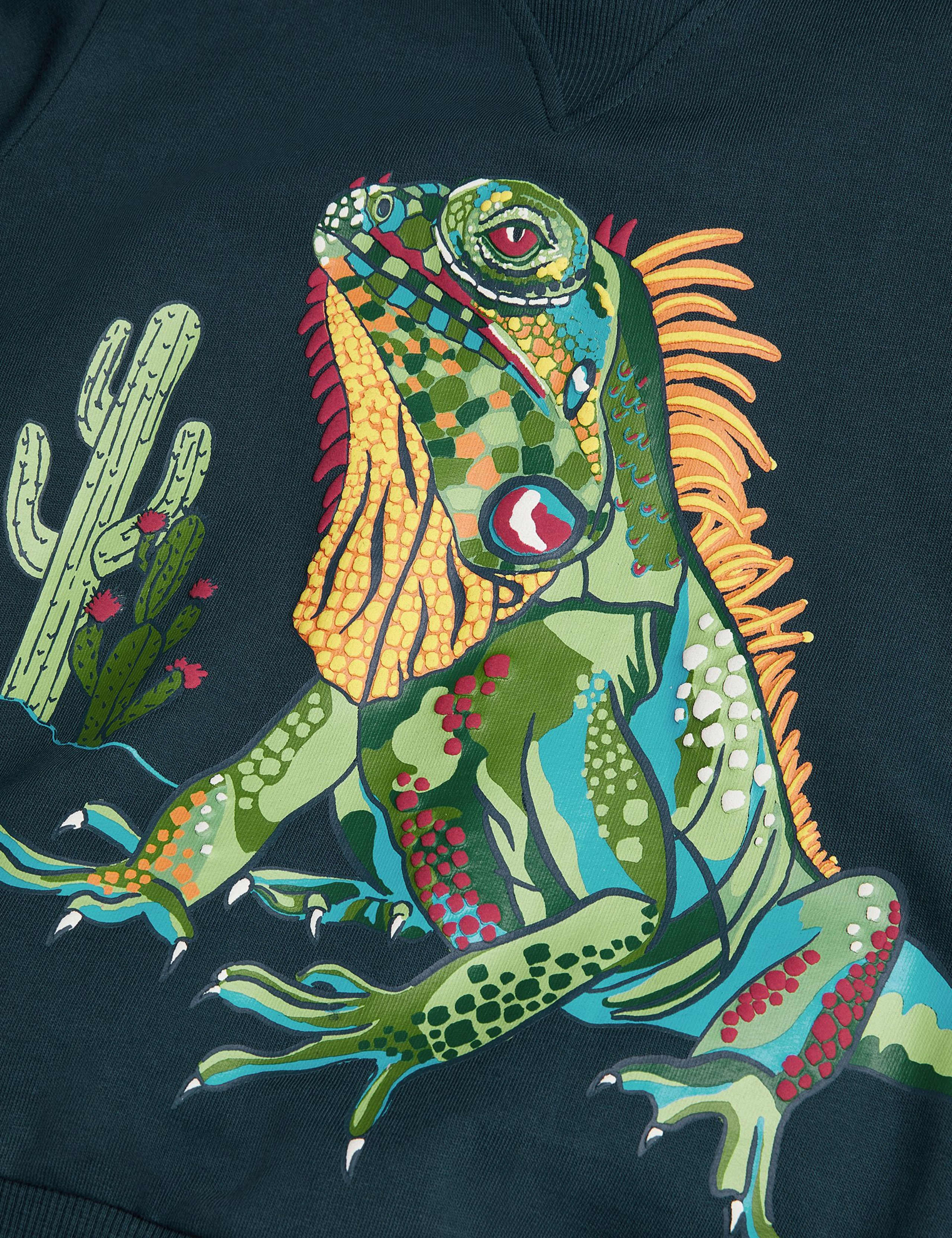 Pure Cotton Iguana Graphic Hoodie (3-13 Years) 3 of 3