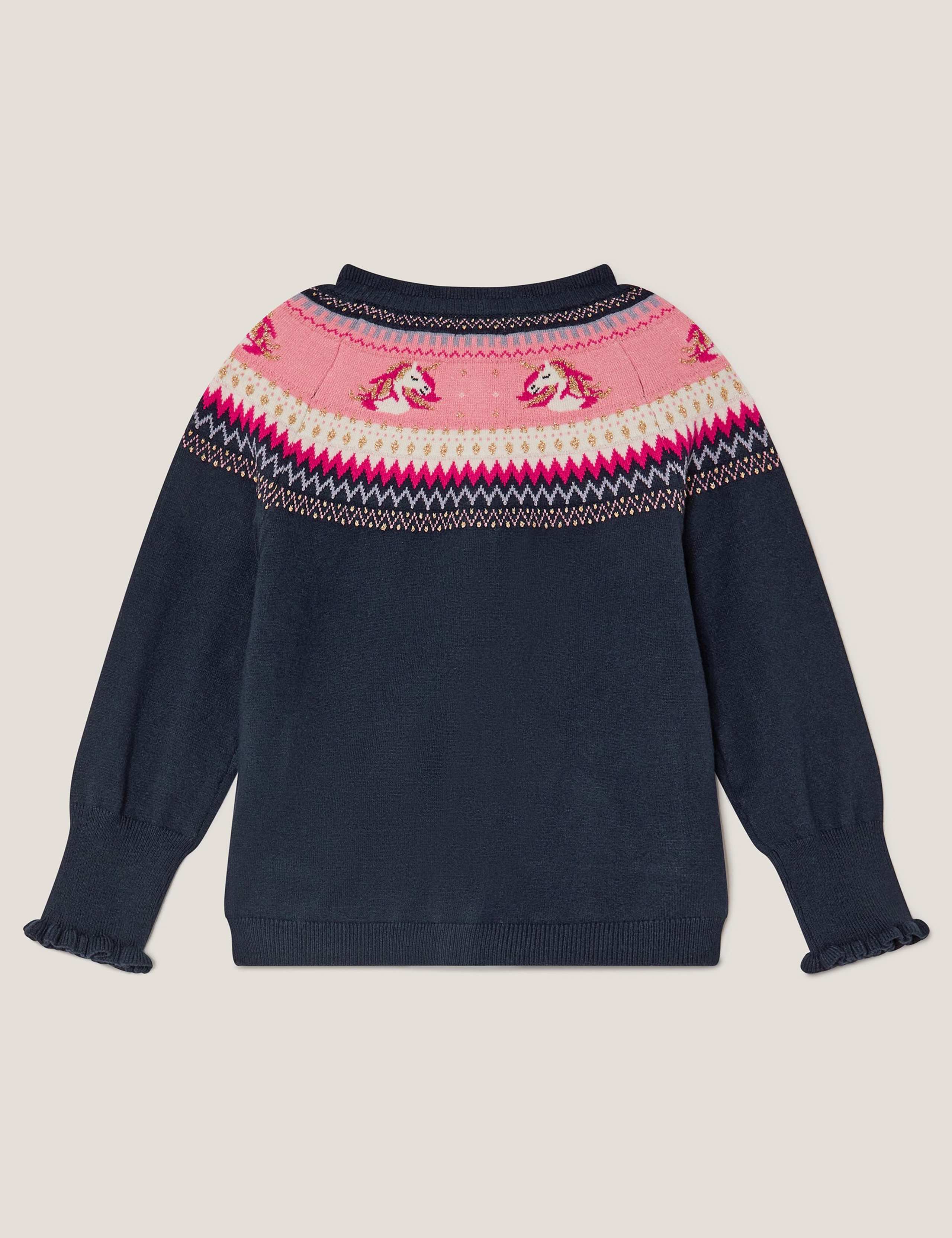 Unicorn Fair Isle Cardigan (3-13 Yrs) 3 of 3