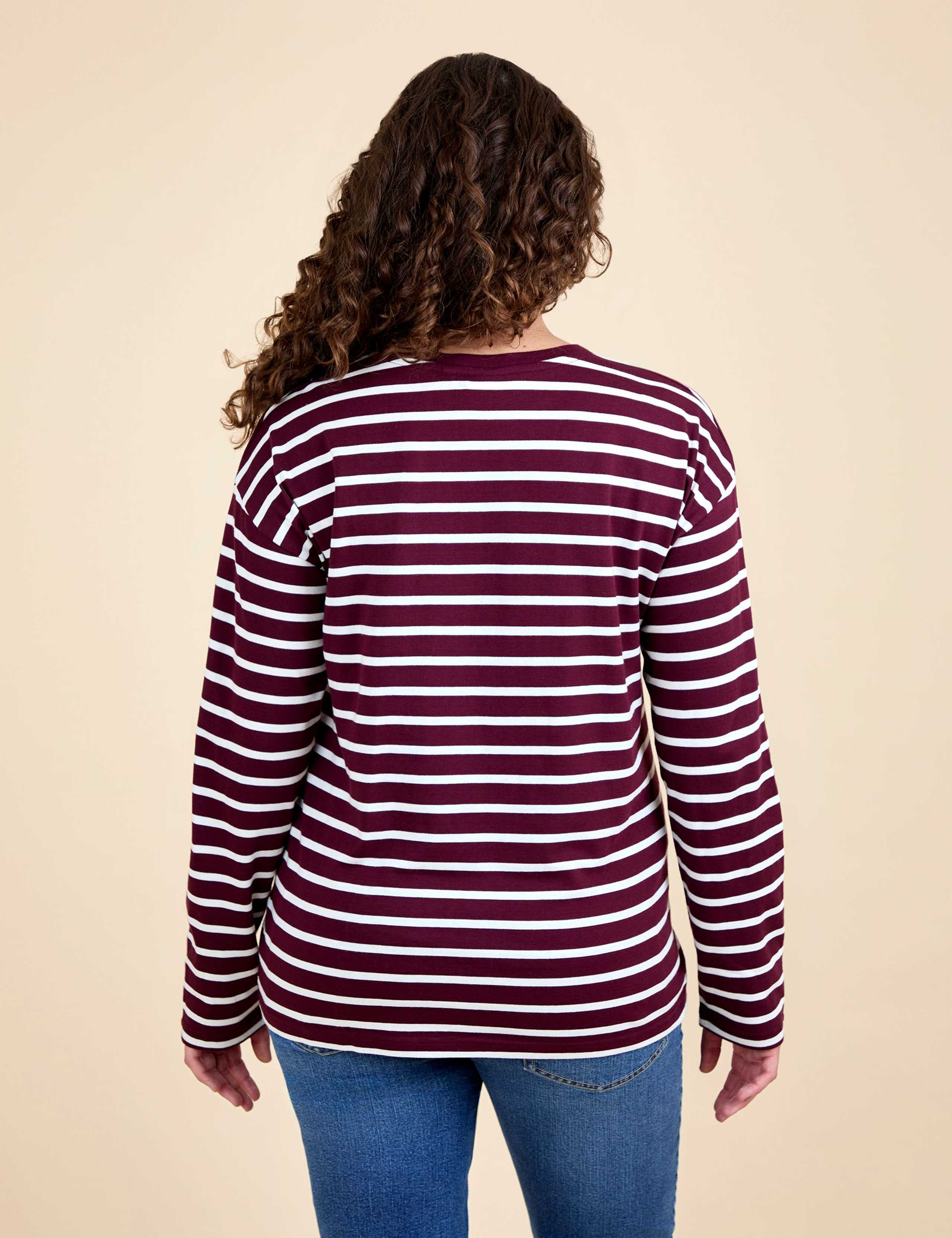 Maternity Pure Cotton Striped Top 4 of 4