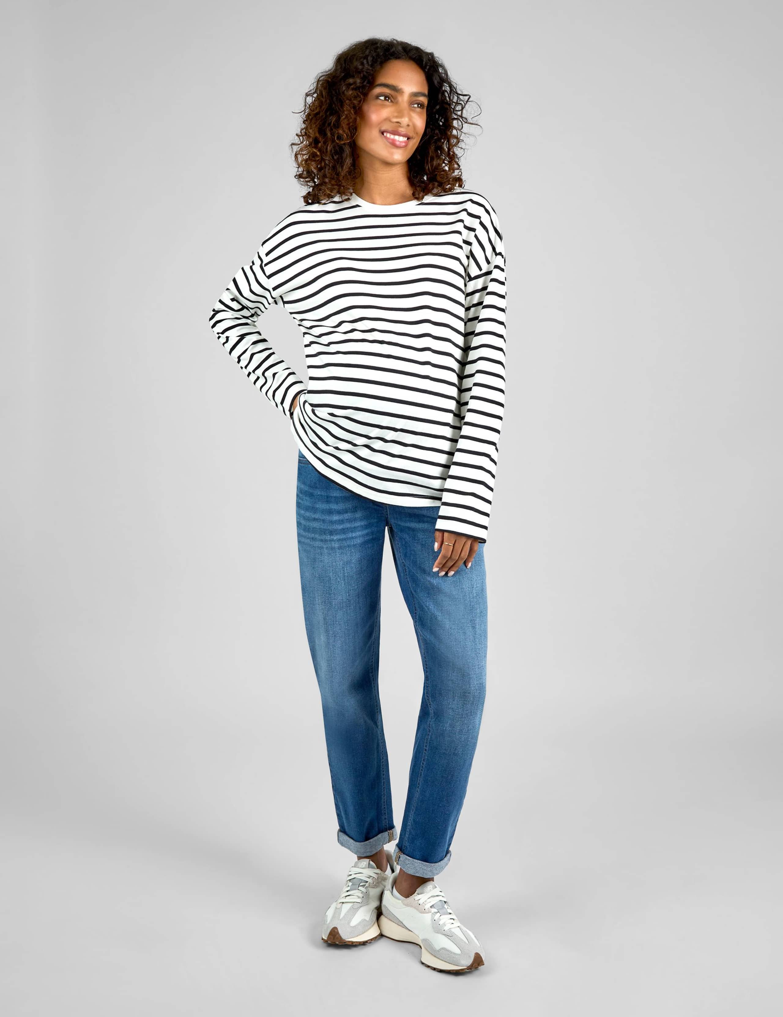 Maternity Pure Cotton Striped Top 2 of 4