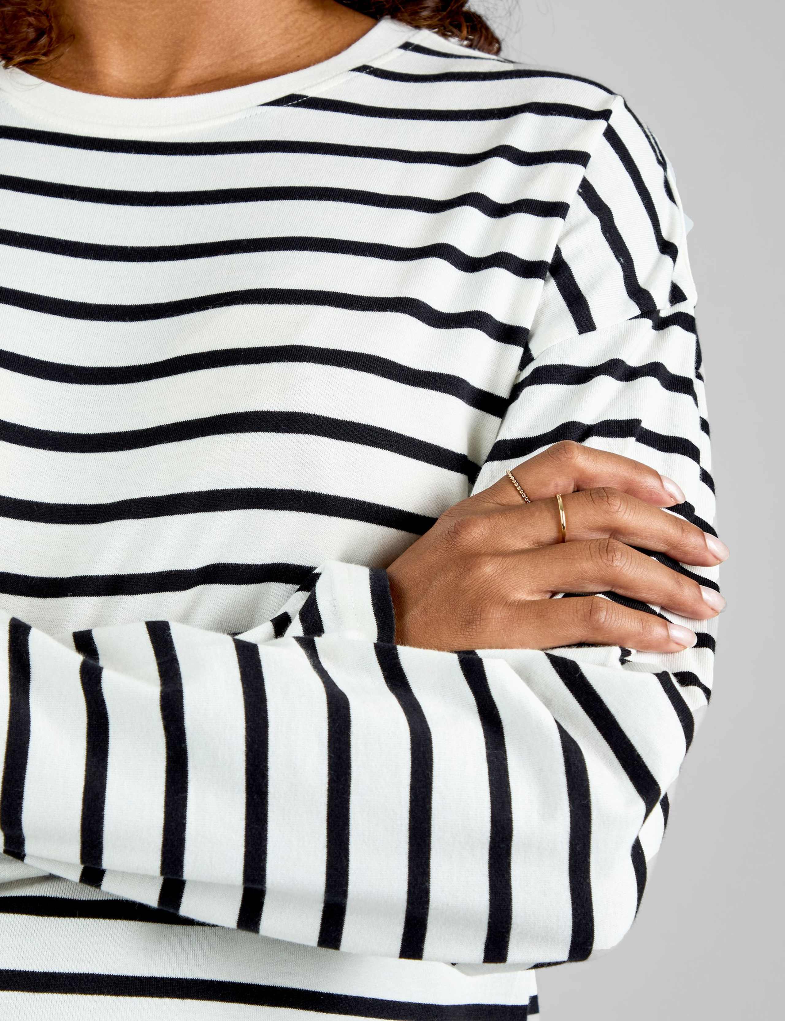 Maternity Pure Cotton Striped Top 4 of 4