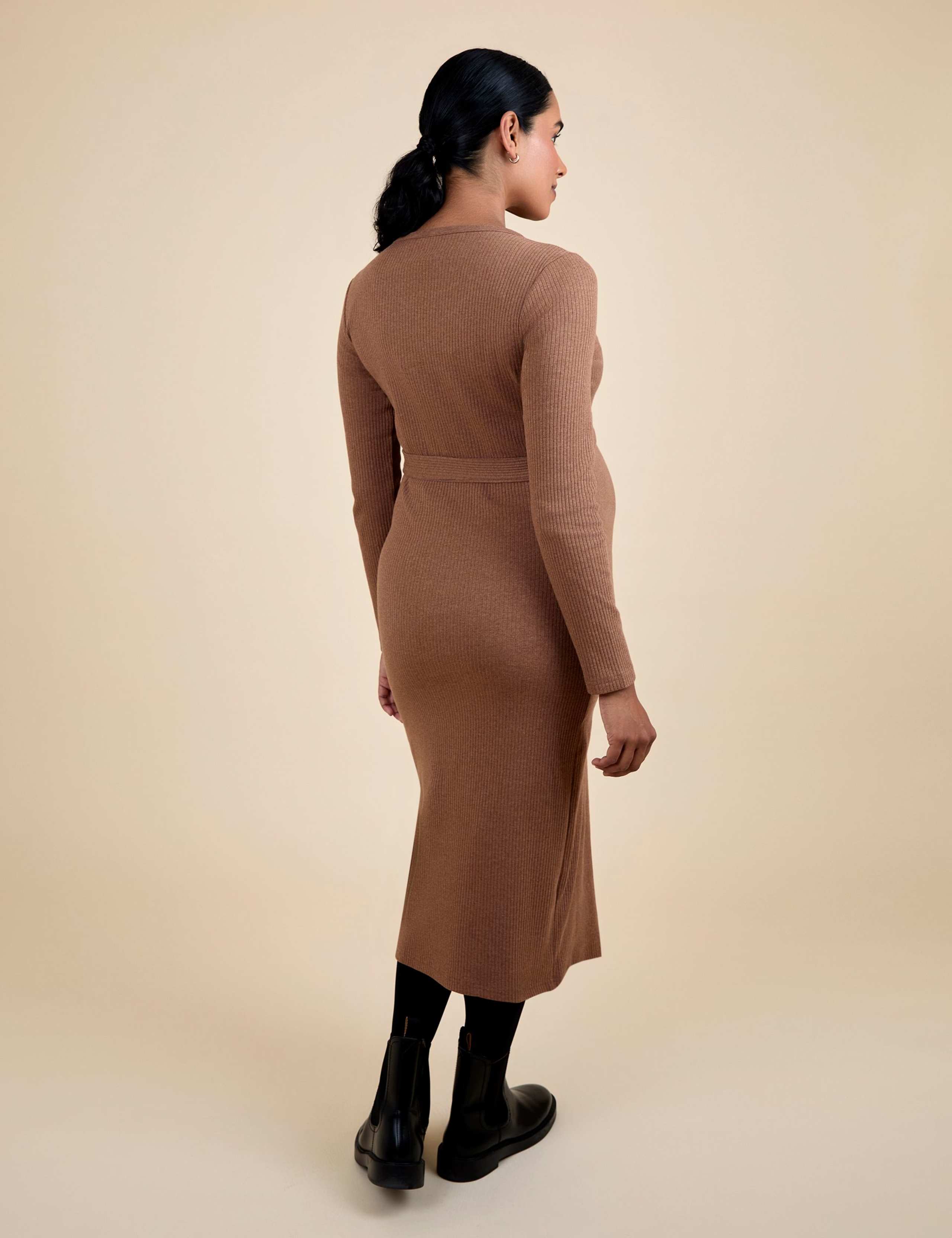Maternity Cotton Rich Ribbed Bodycon Dress 5 of 5