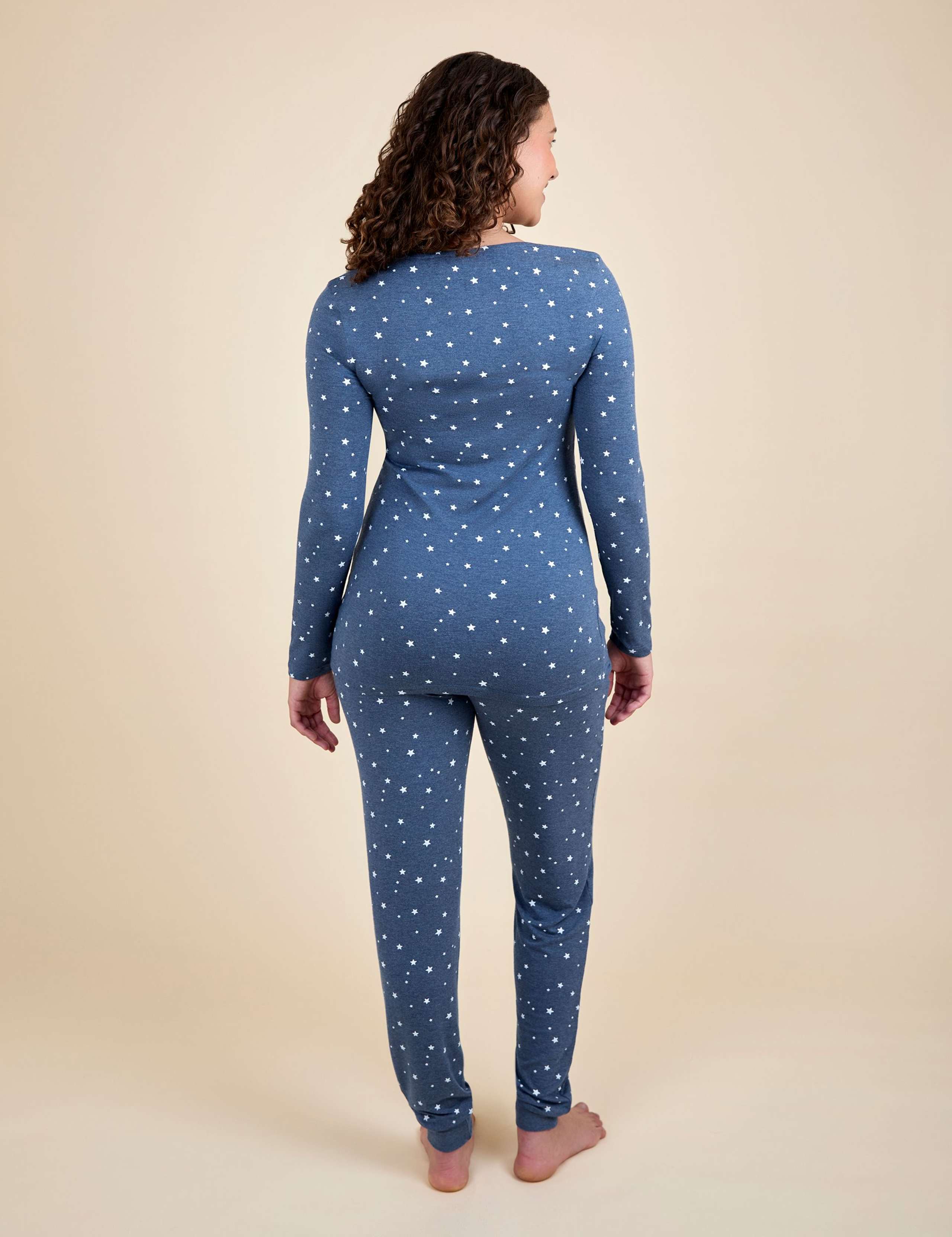 Maternity Star Print Nursing Pyjama Set 4 of 5