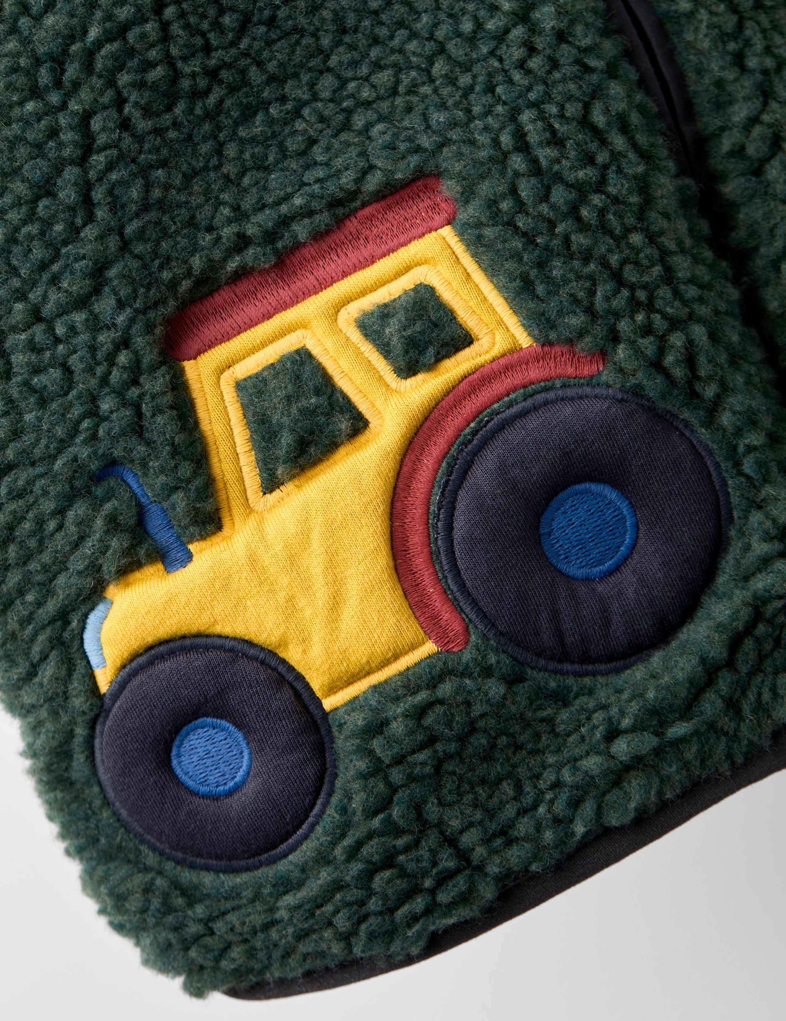Tractor Applique Borg Fleece Jacket (6 Mths-7 Yrs) 2 of 6