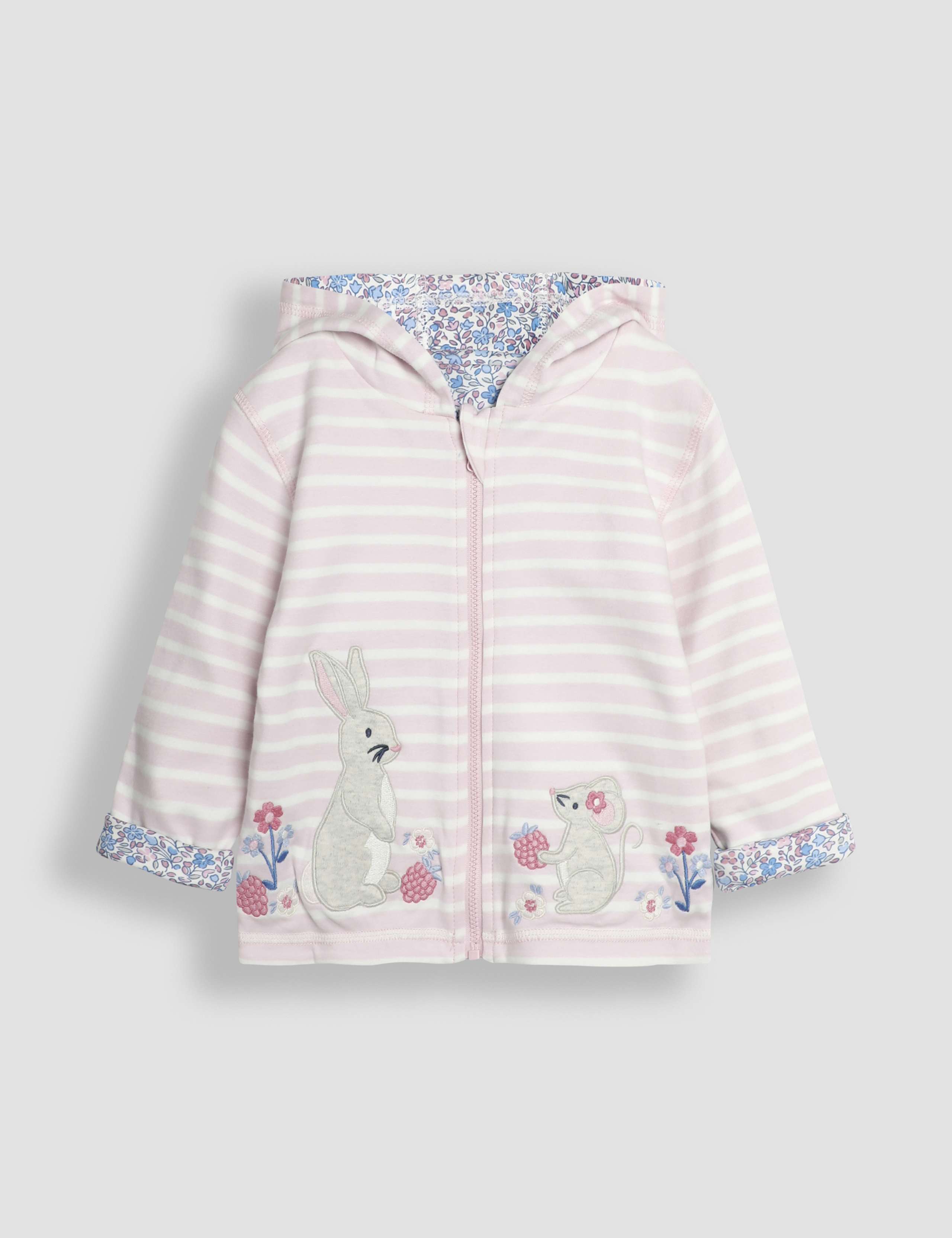 Bunny & Mouse Applique Reversible Hoodie 6 of 8