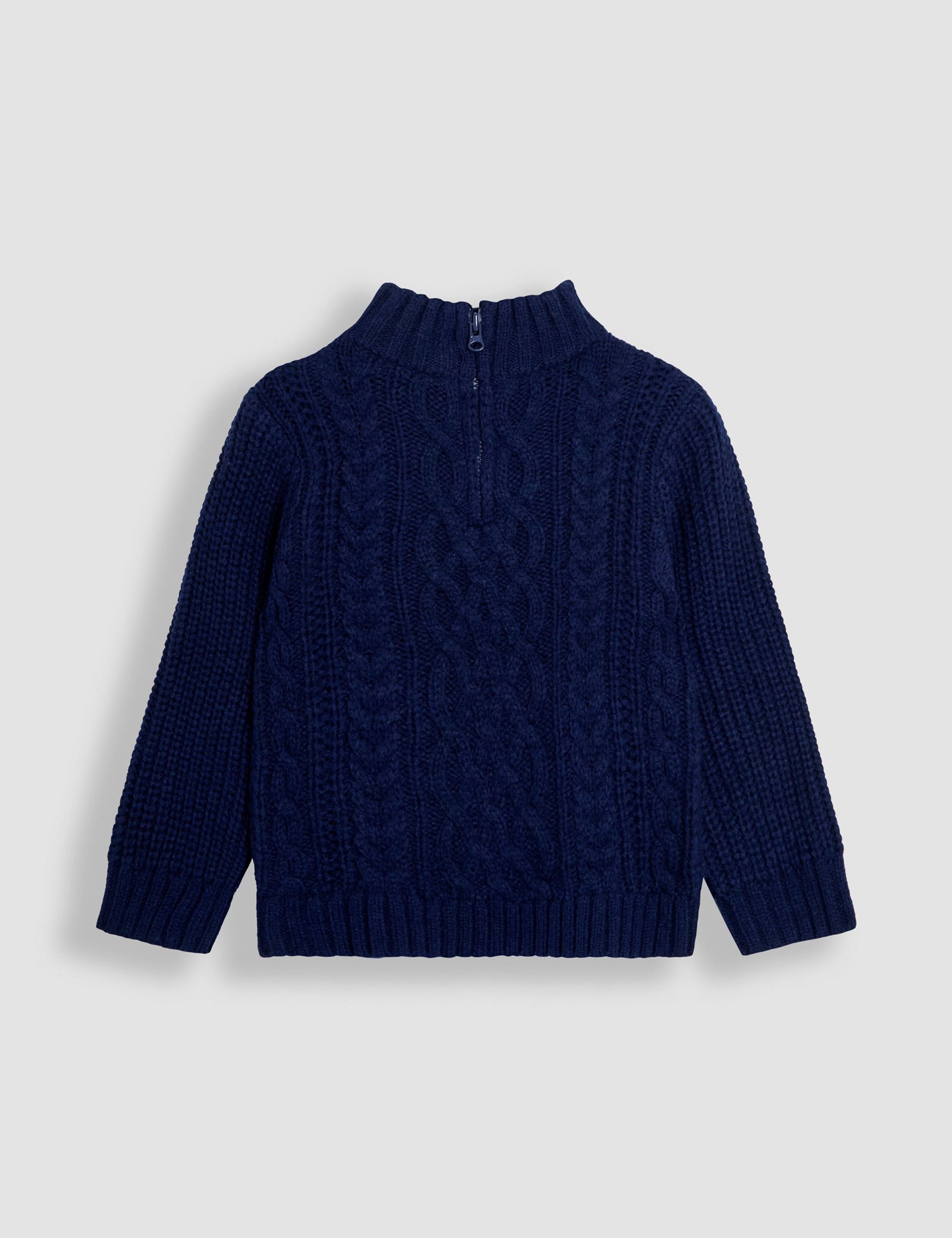 Chunky Cable Knit Half Zip Jumper (6 Mths-9 Yrs) 1 of 3