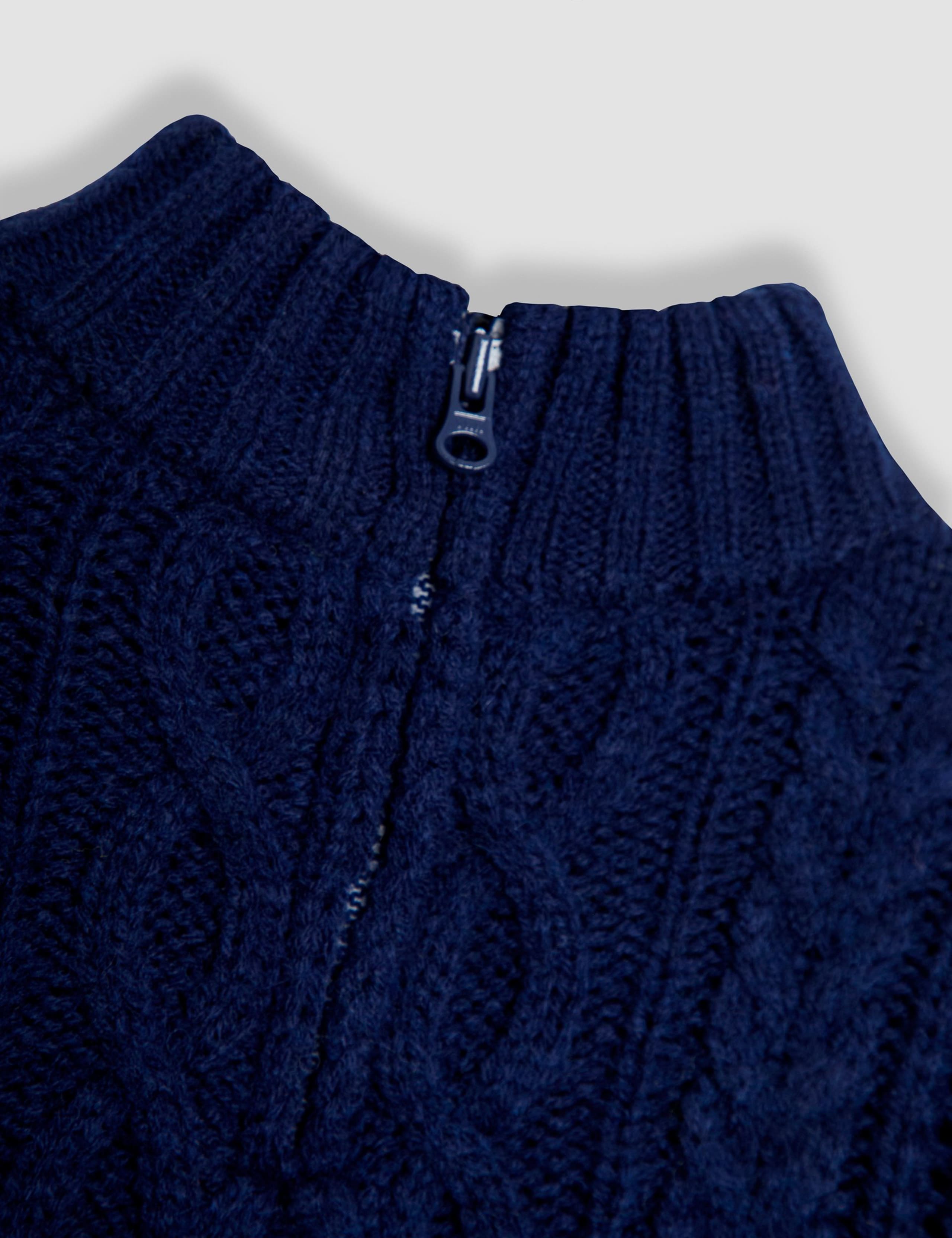 Chunky Cable Knit Half Zip Jumper (6 Mths-9 Yrs) 3 of 3