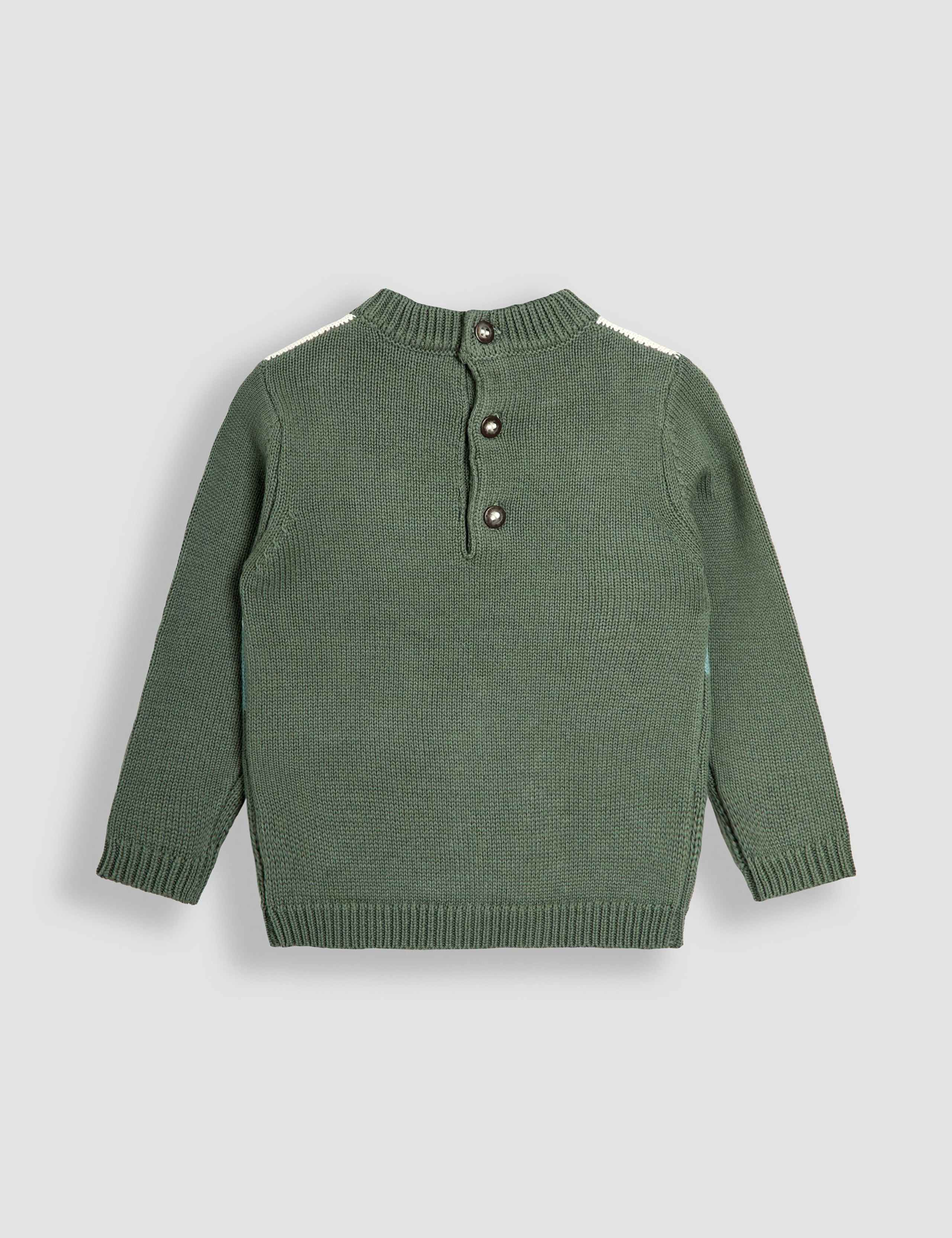 Pure Cotton Woodland Scene Jumper (6 Mths-7 Yrs) 2 of 3