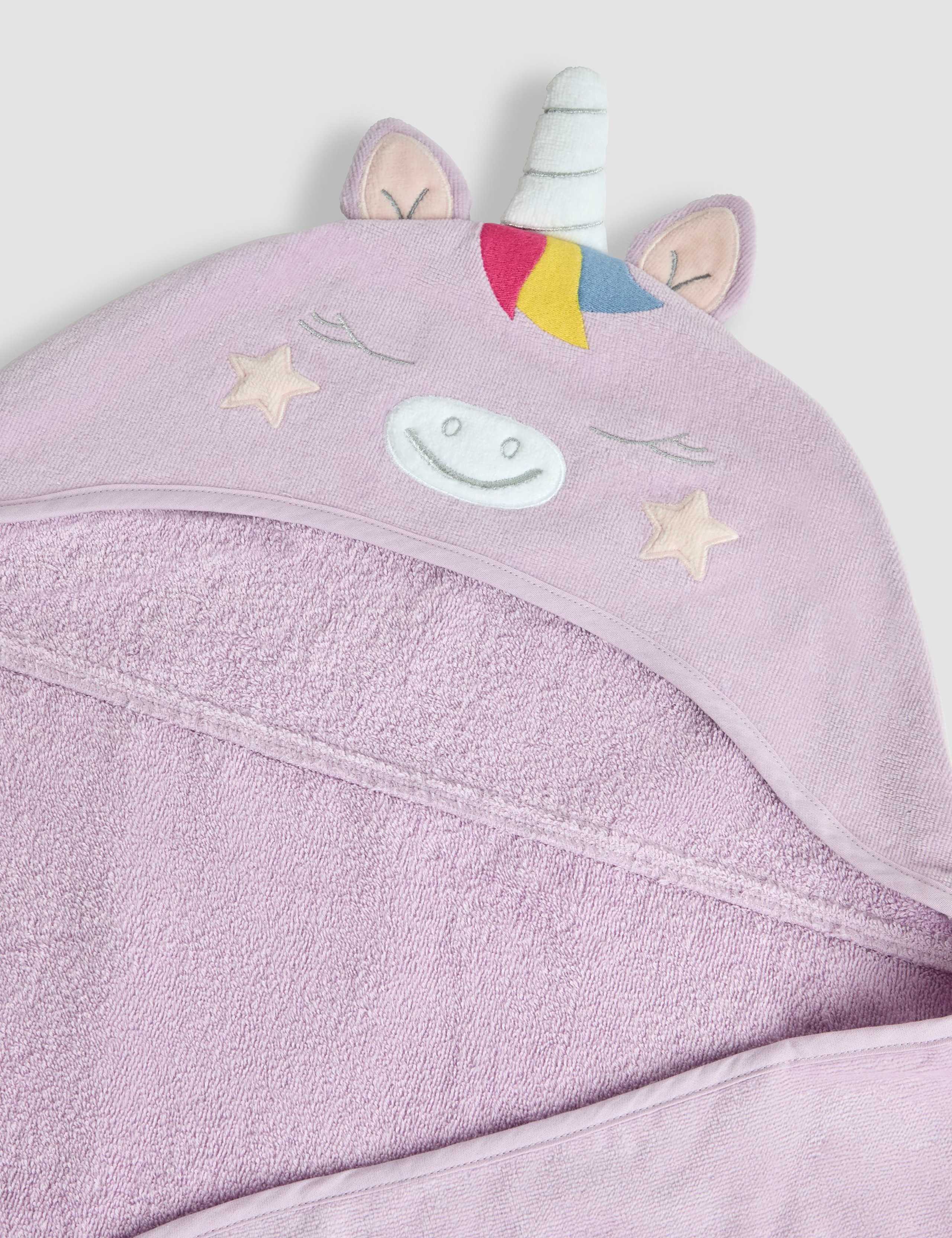 Pure Cotton Unicorn Large Hooded Towel 2 of 4