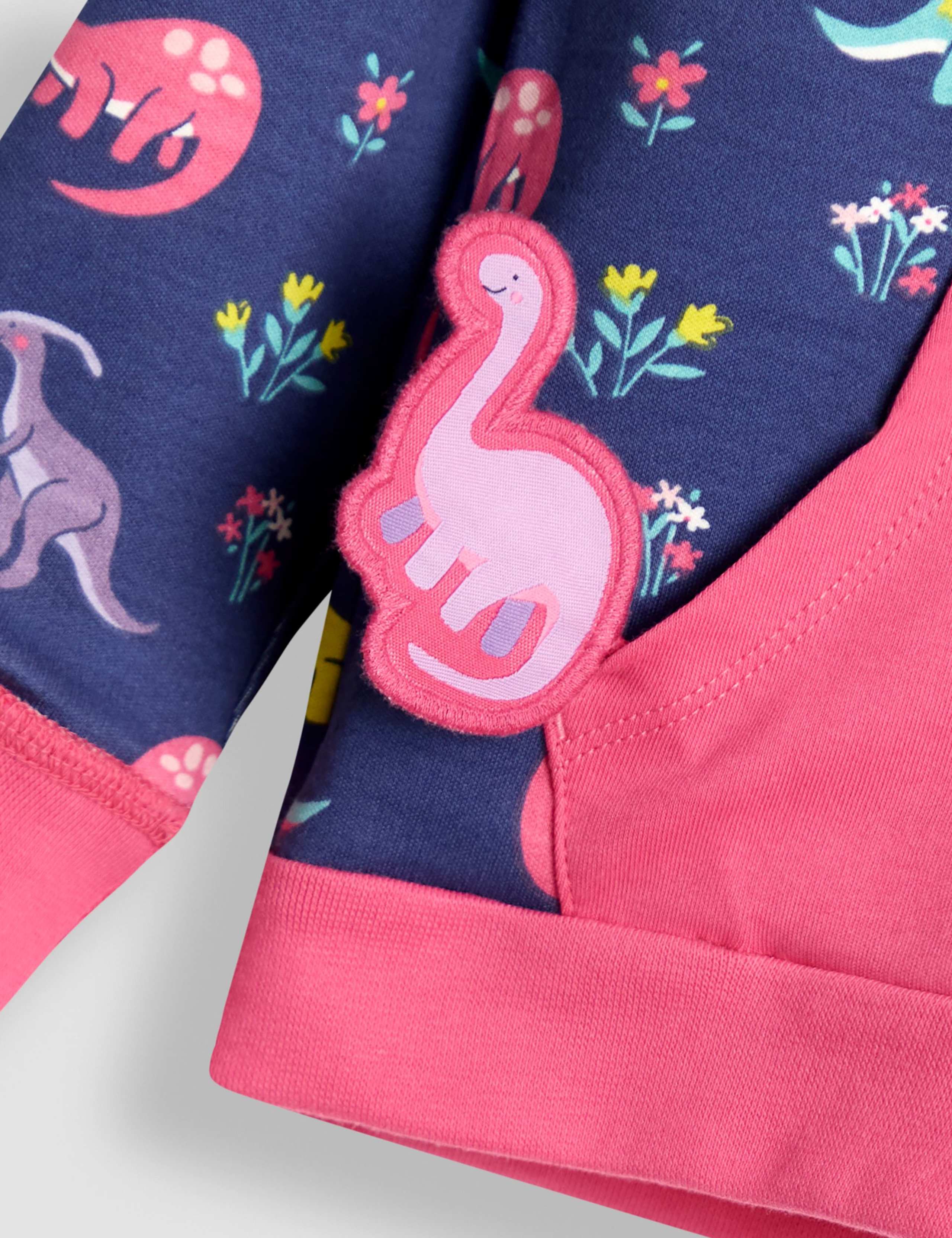 Pure Cotton Reversible Dinosaur Hoodie (12 Mths-7 Yrs) 5 of 9