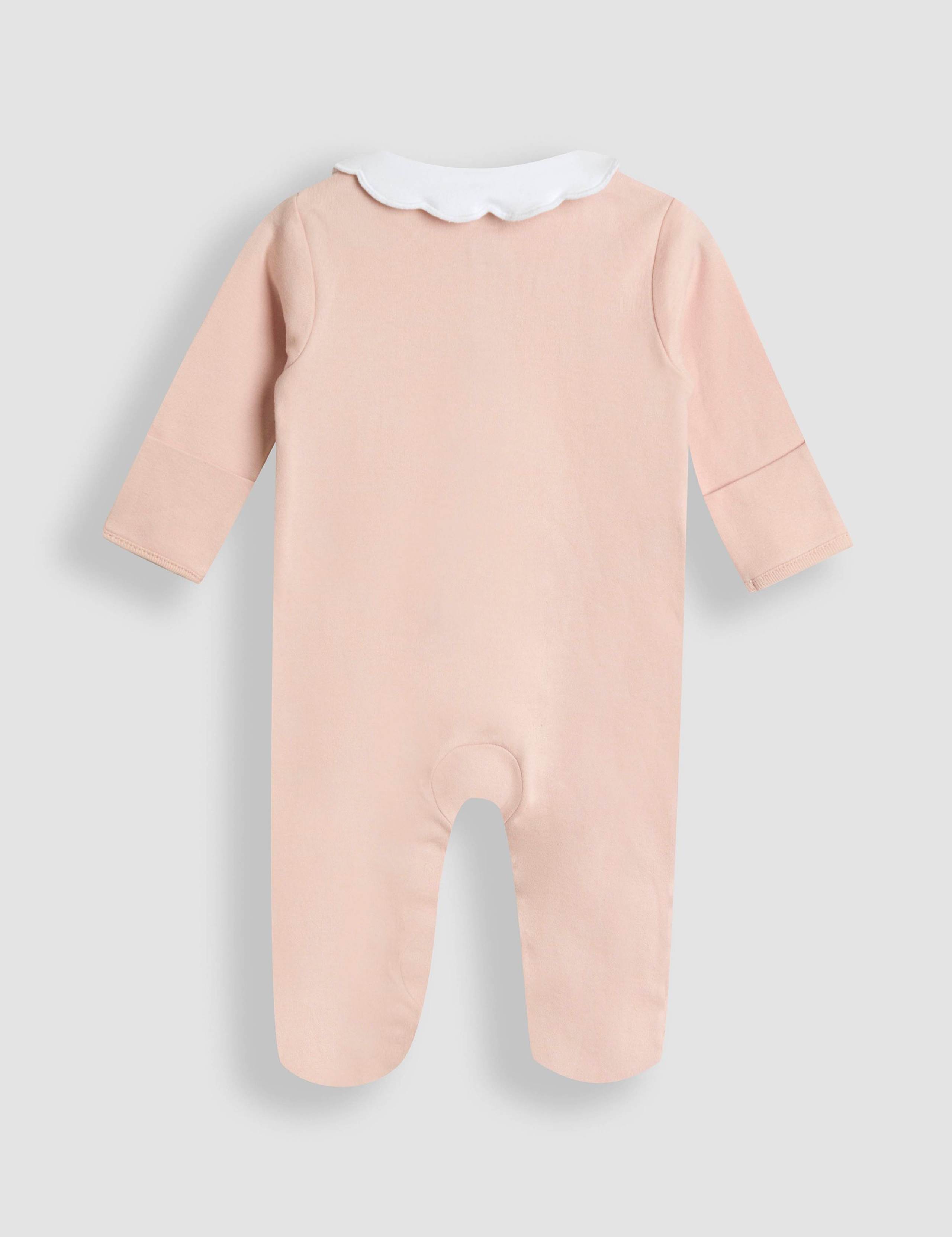 Pure Cotton Strawberry Collared Sleepsuit (0-12 Mths) 3 of 3