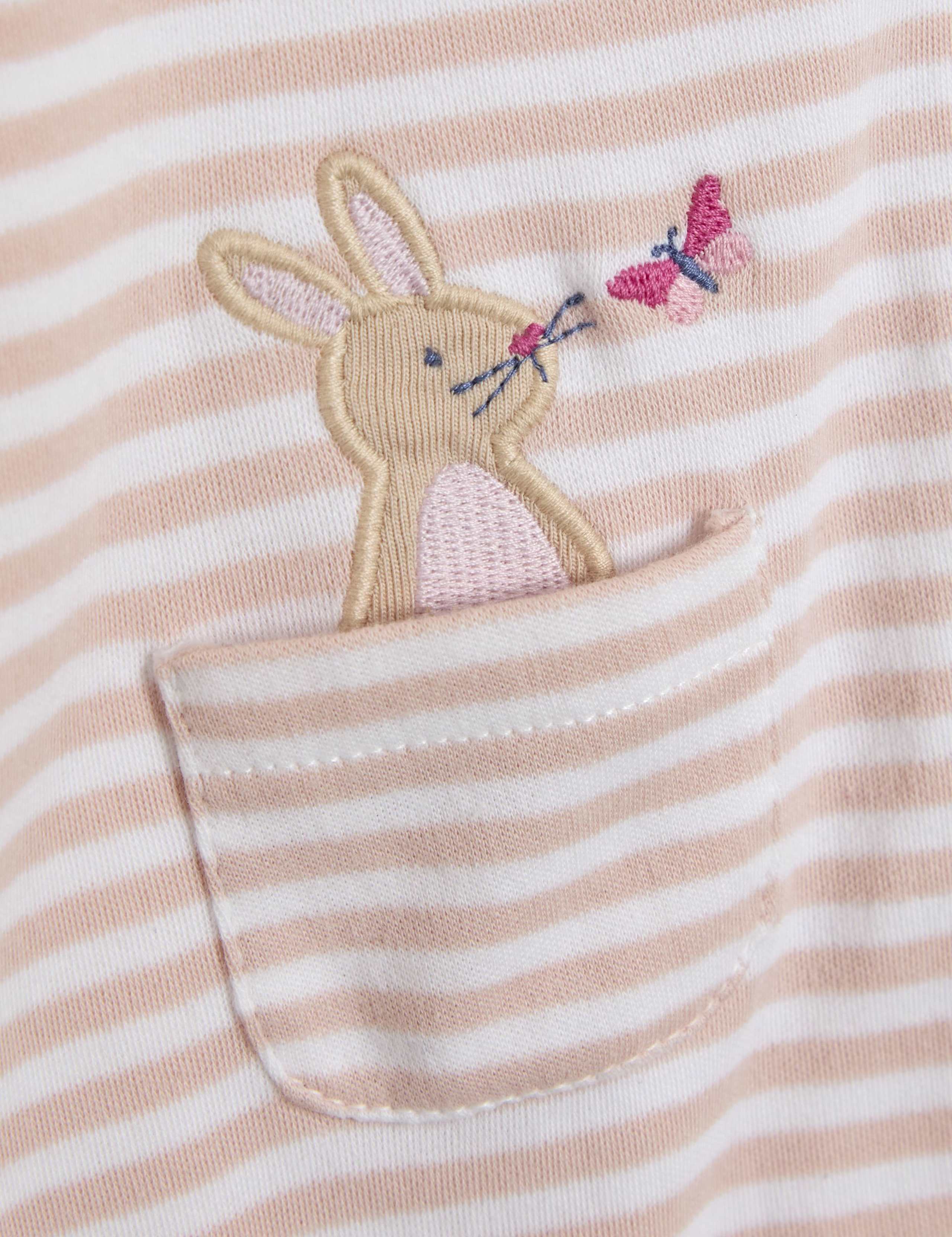 Pure Cotton Bunny Sleepsuit (0-18 Mths) 2 of 4