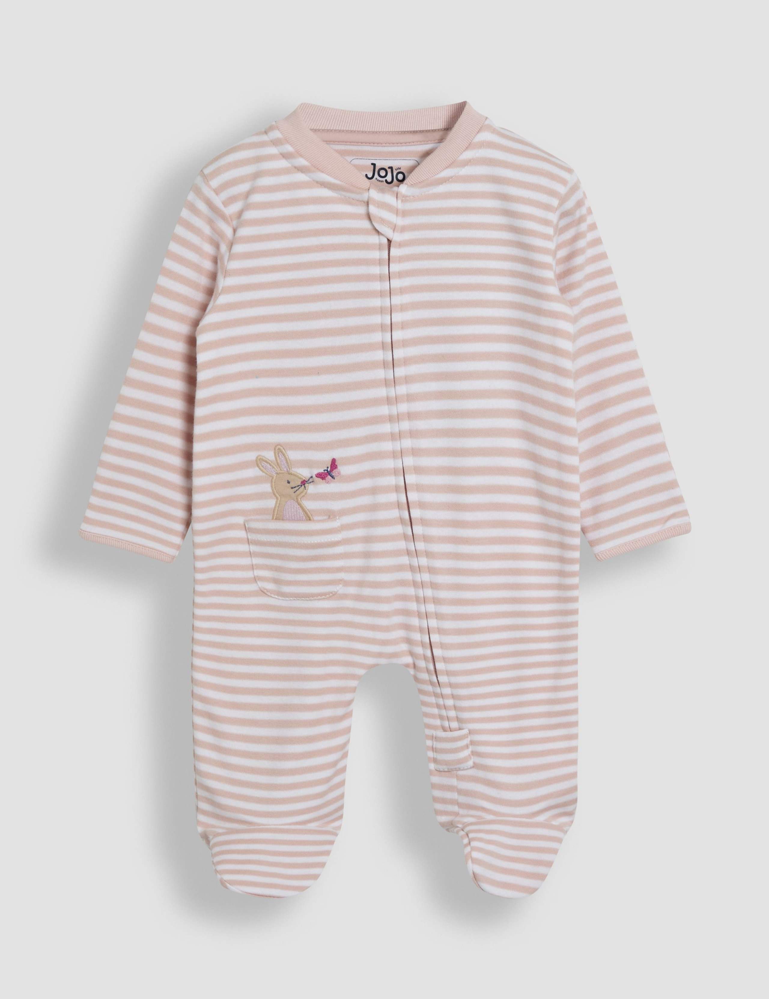 Pure Cotton Bunny Sleepsuit (0-18 Mths) 3 of 4