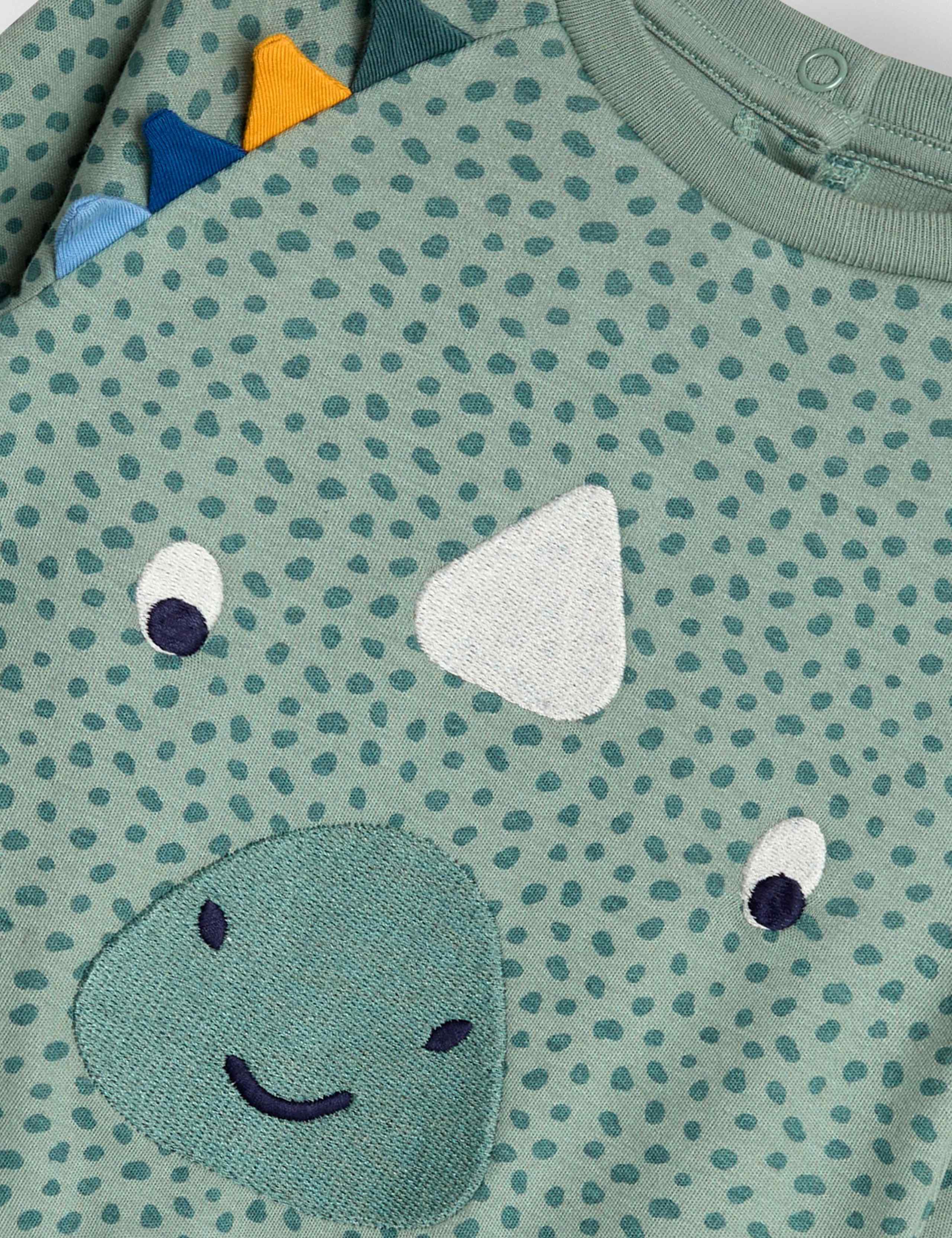 Pure Cotton Sleepsuit (0-12 Mths) 2 of 4