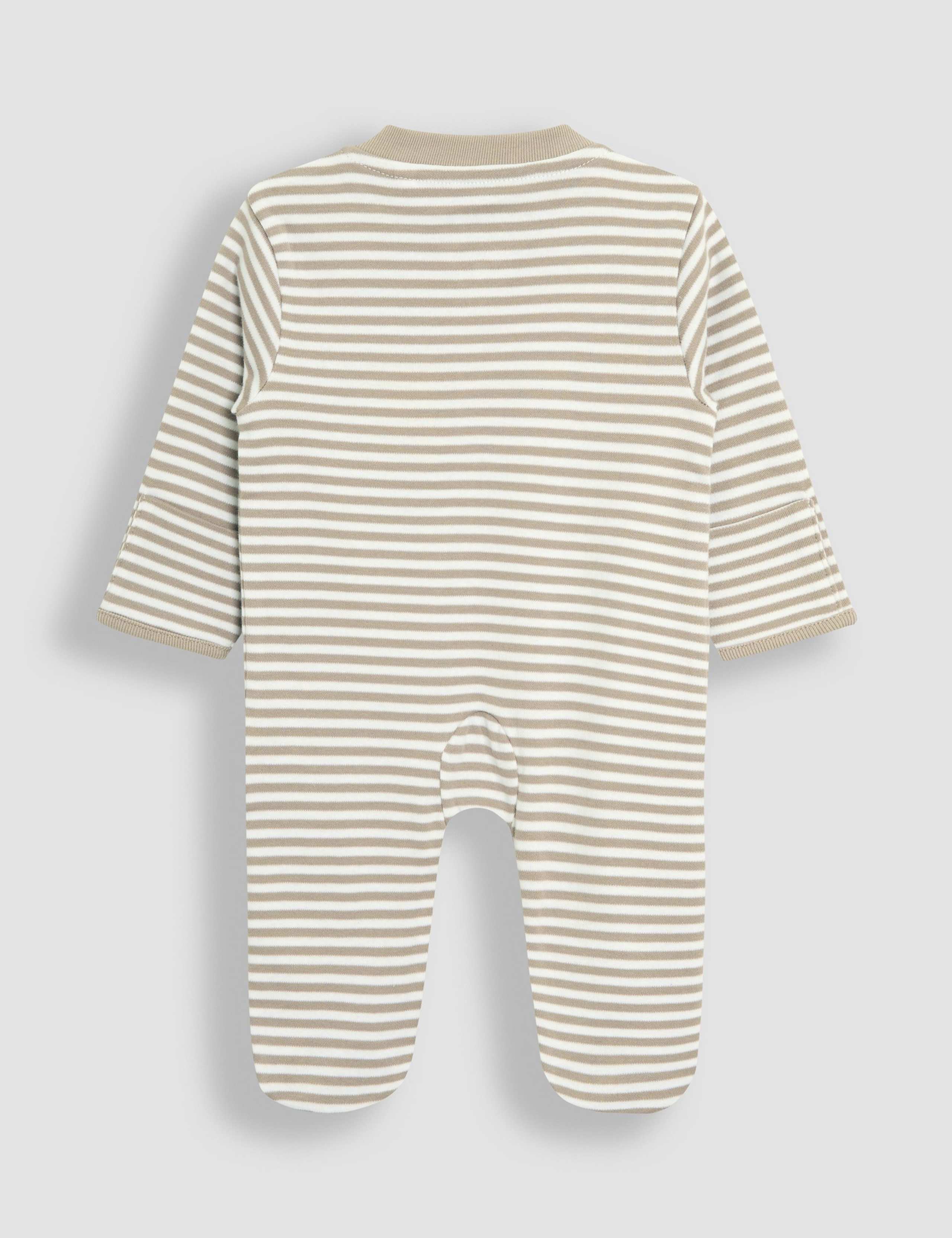 Pure Cotton Embroidered Bear Sleepsuit (0-18 Mths) 3 of 4