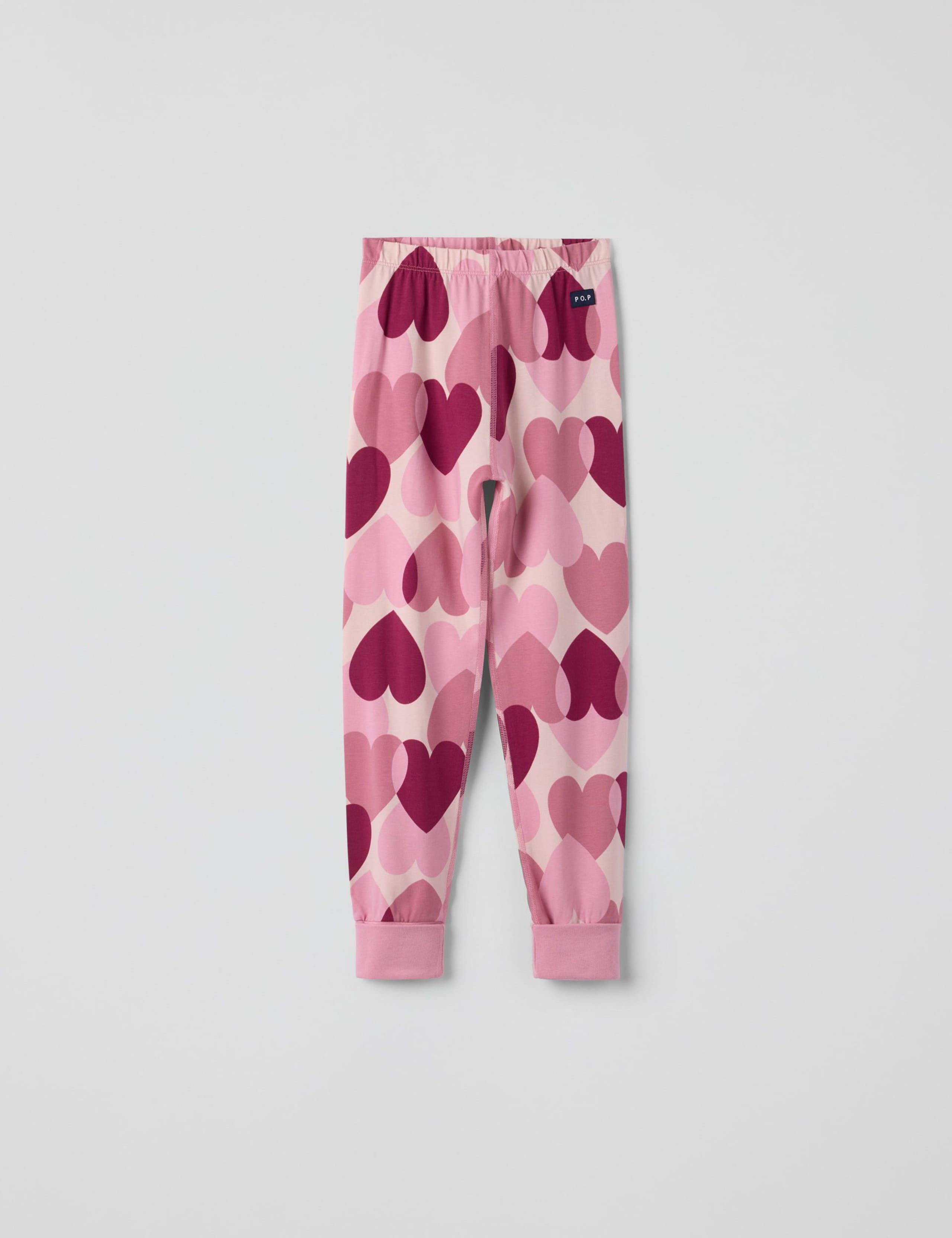 Cotton Rich Heart Print Pyjamas (1-10 Yrs) 3 of 6