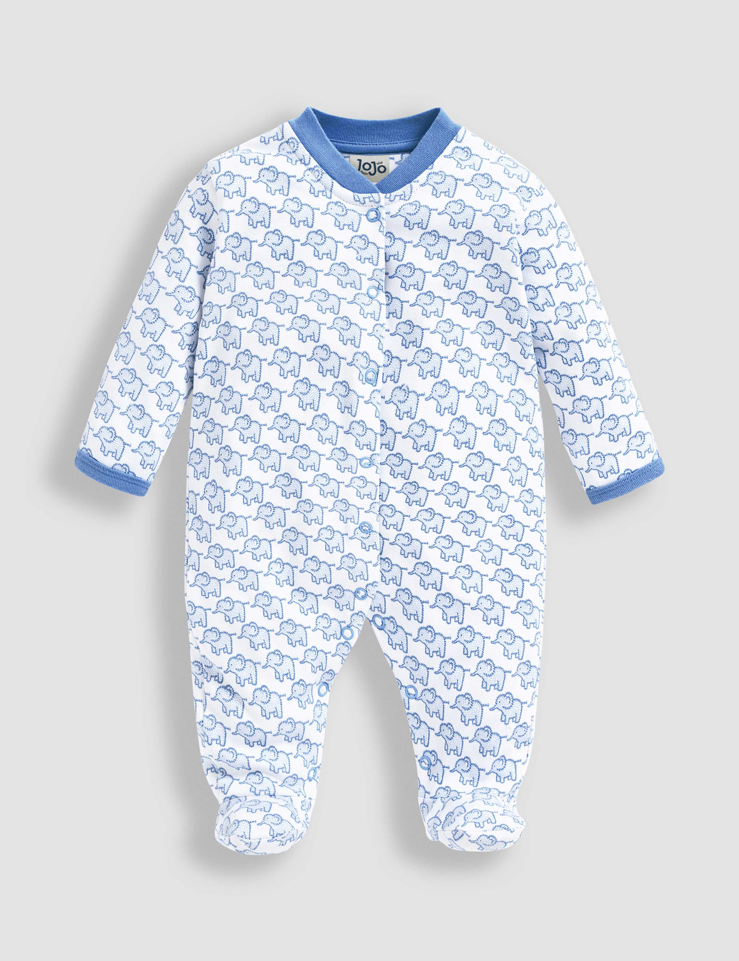 Pure Cotton Animal Sleepsuit (0-12 Mths) 2 of 4