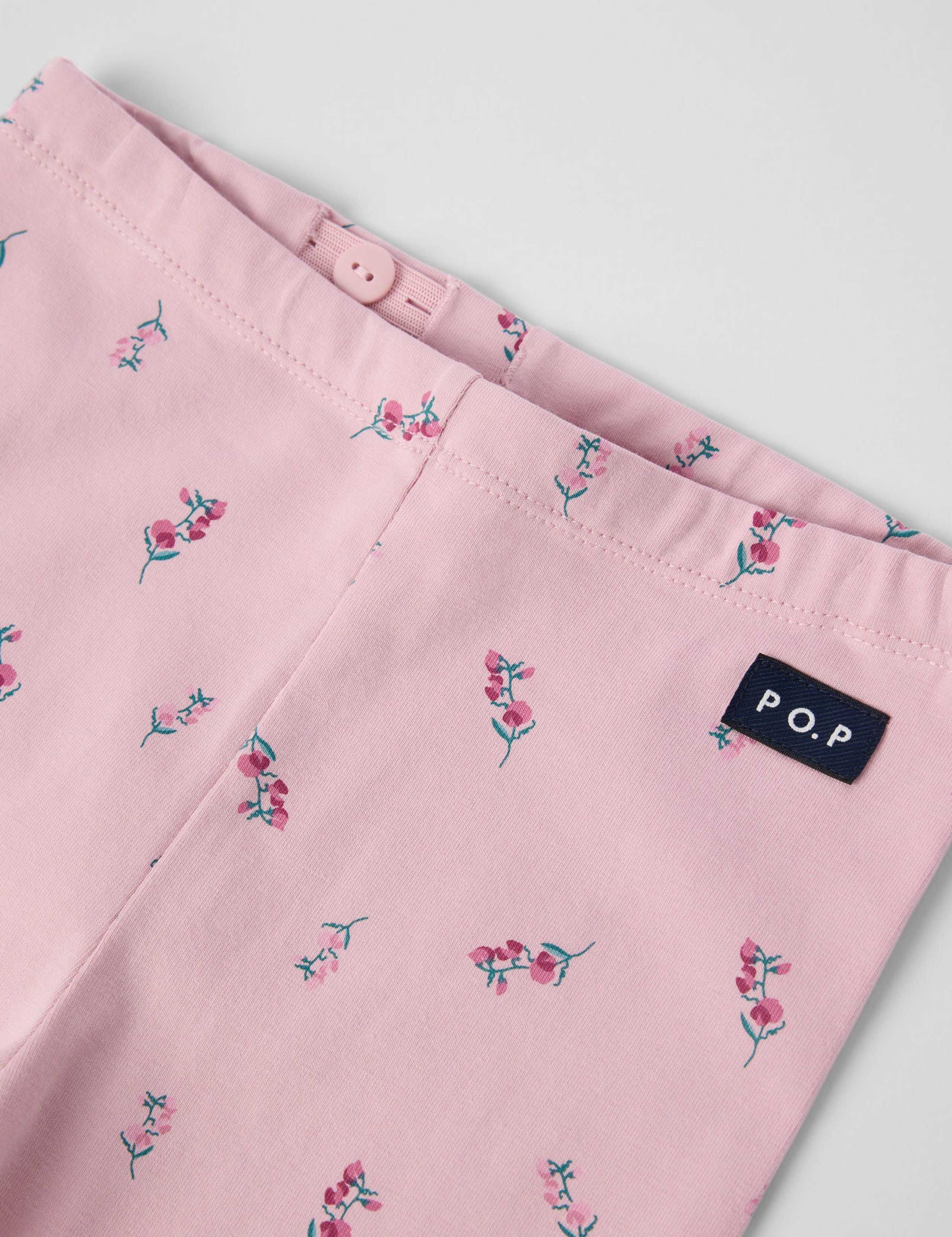 Cotton Rich Floral Leggings (1-12 Mths) 2 of 2