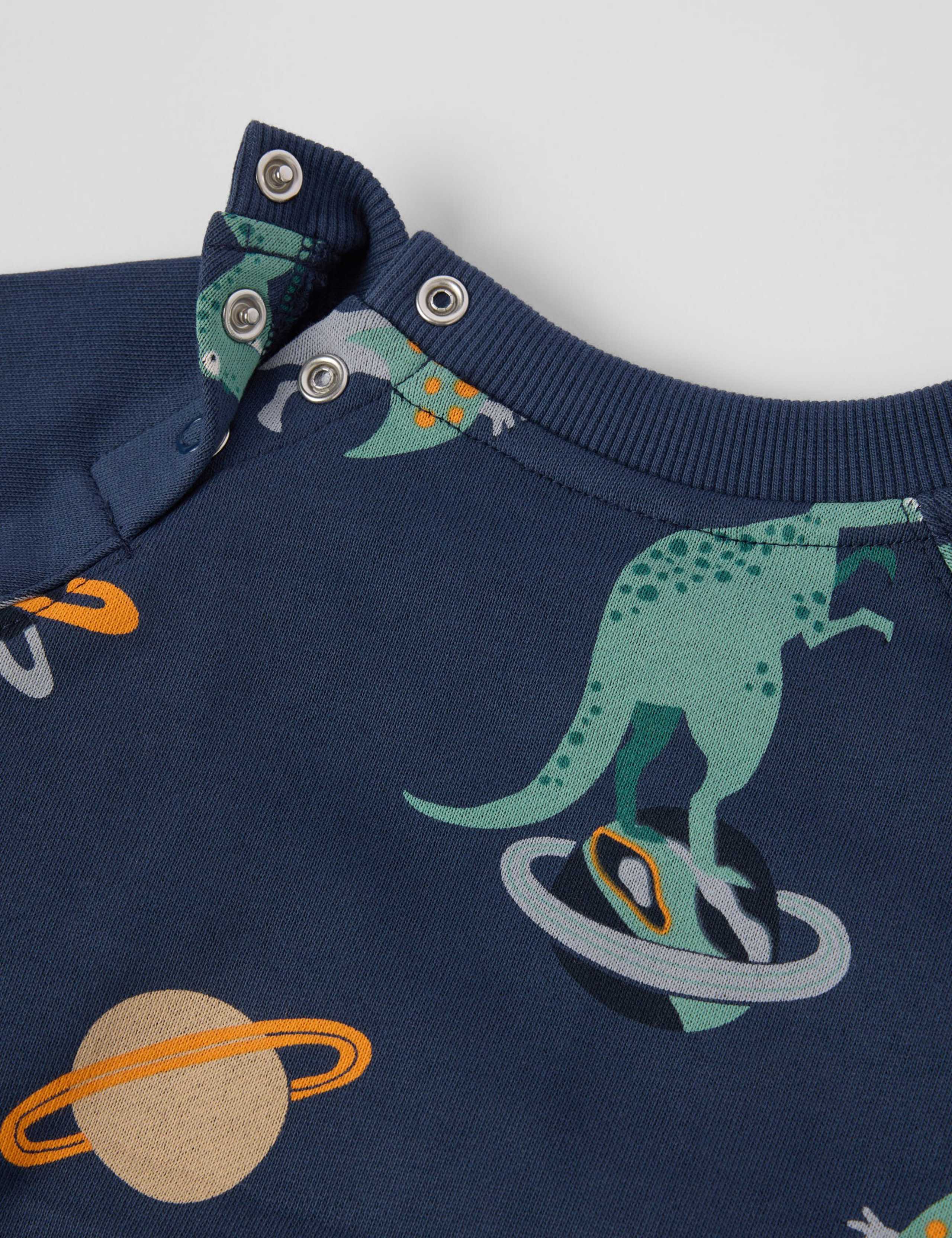 Pure Cotton Dinosaur Print Sweatshirt (1-7 Yrs) 2 of 5