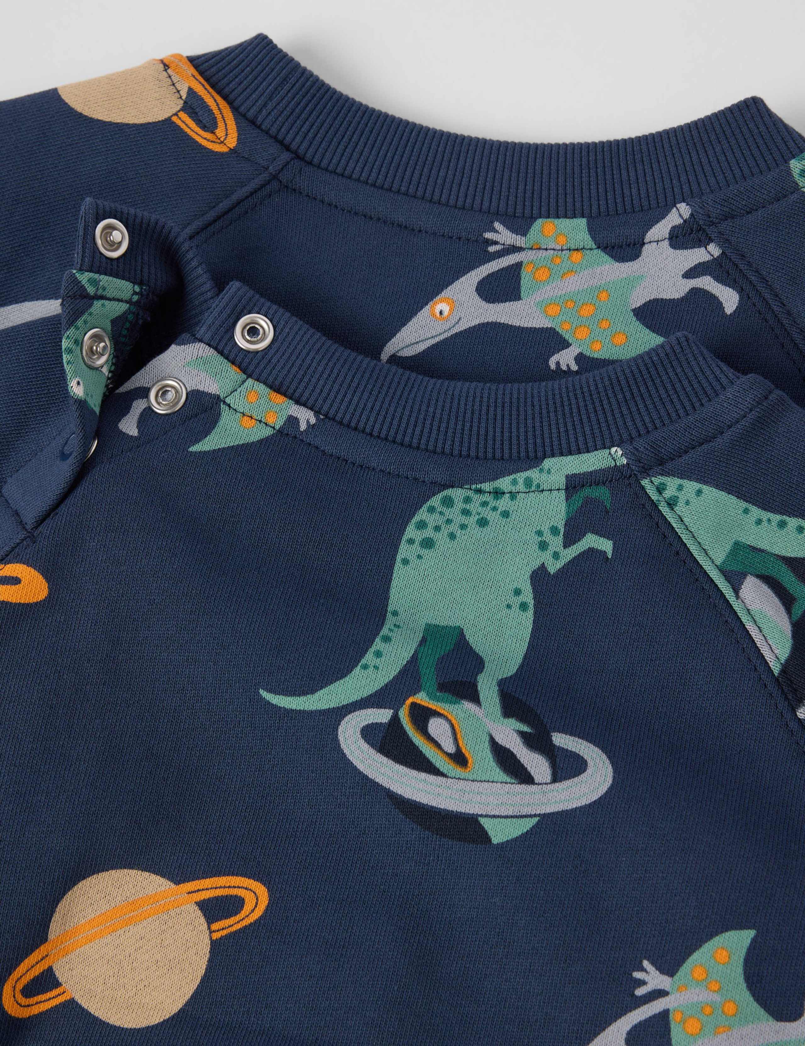 Pure Cotton Dinosaur Print Sweatshirt (1-7 Yrs) 3 of 5