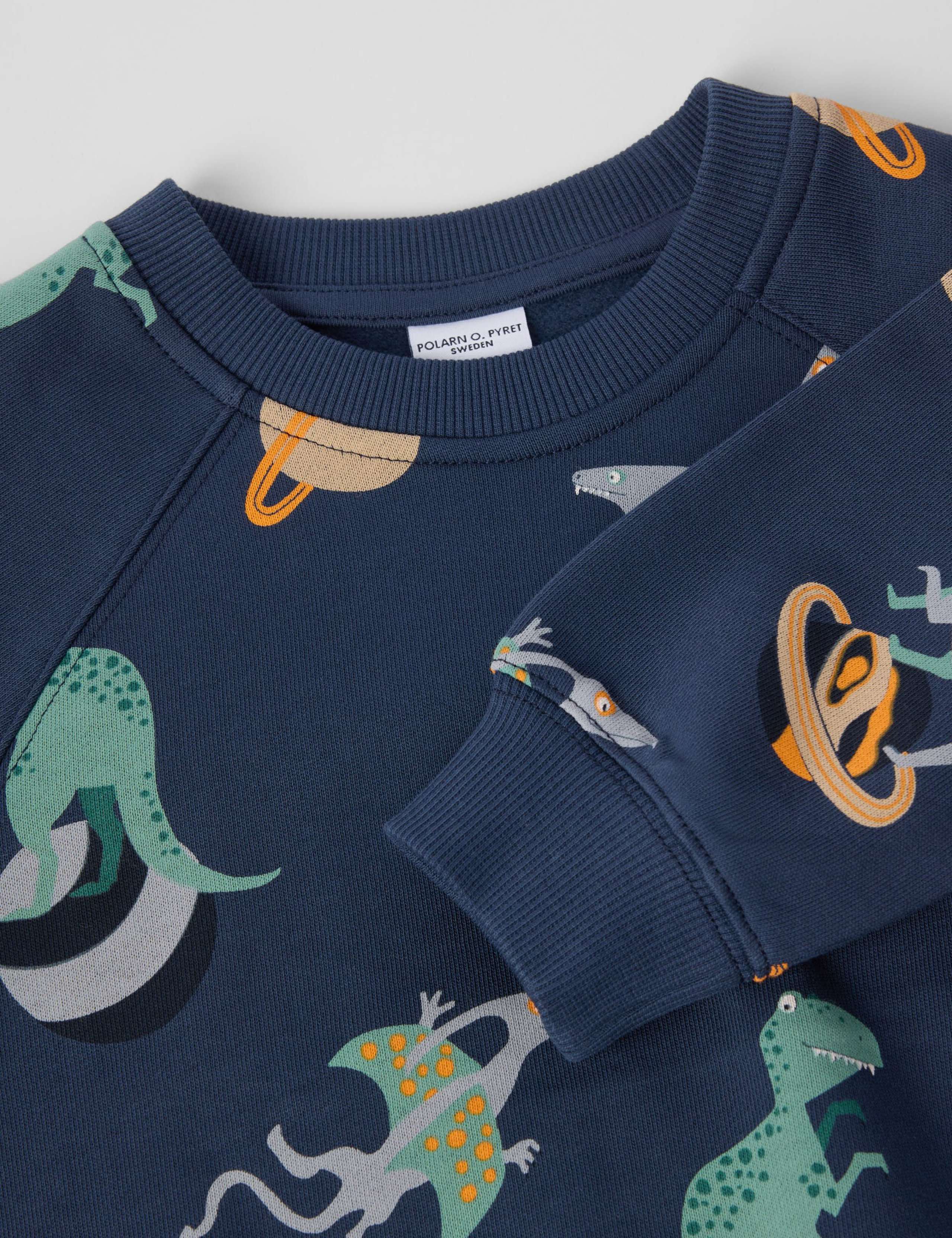 Pure Cotton Dinosaur Print Sweatshirt (1-7 Yrs) 4 of 5
