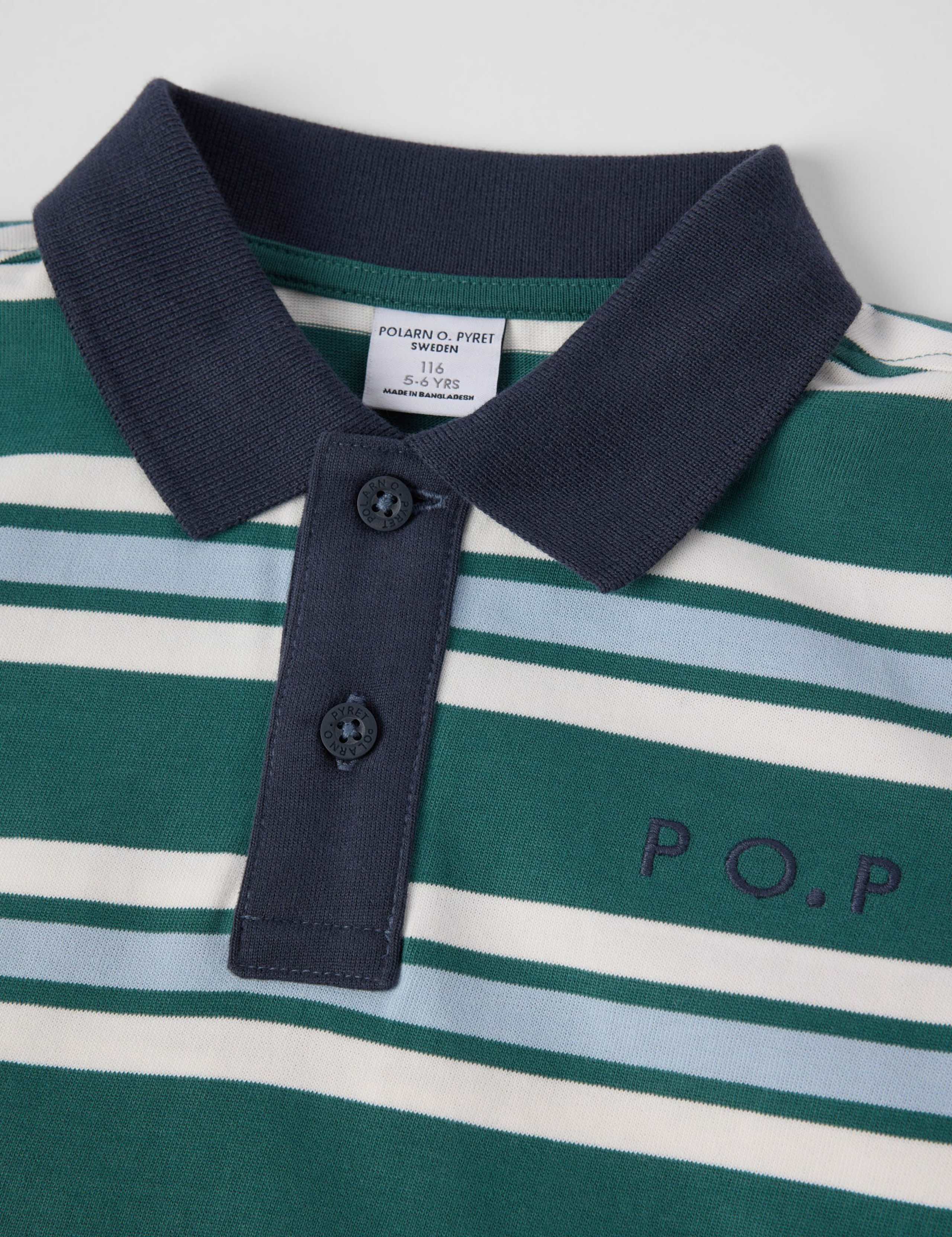 Pure Cotton Striped Rugby Shirt (1-10 Yrs) 2 of 3