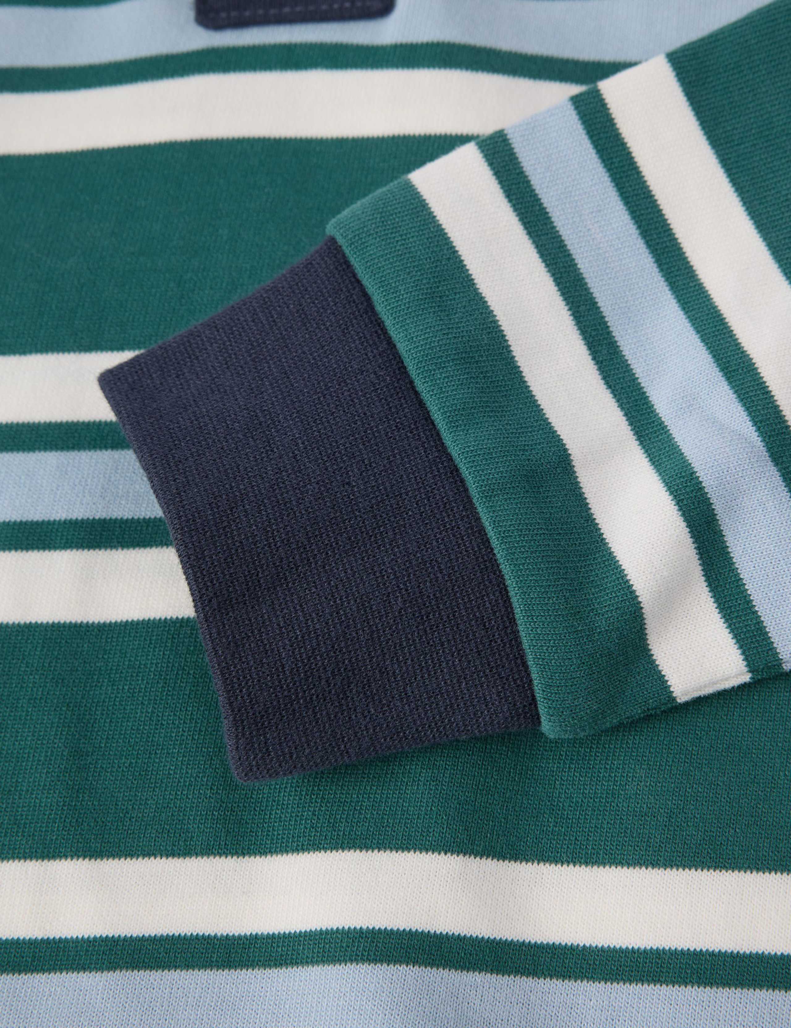 Pure Cotton Striped Rugby Shirt (1-10 Yrs) 3 of 3