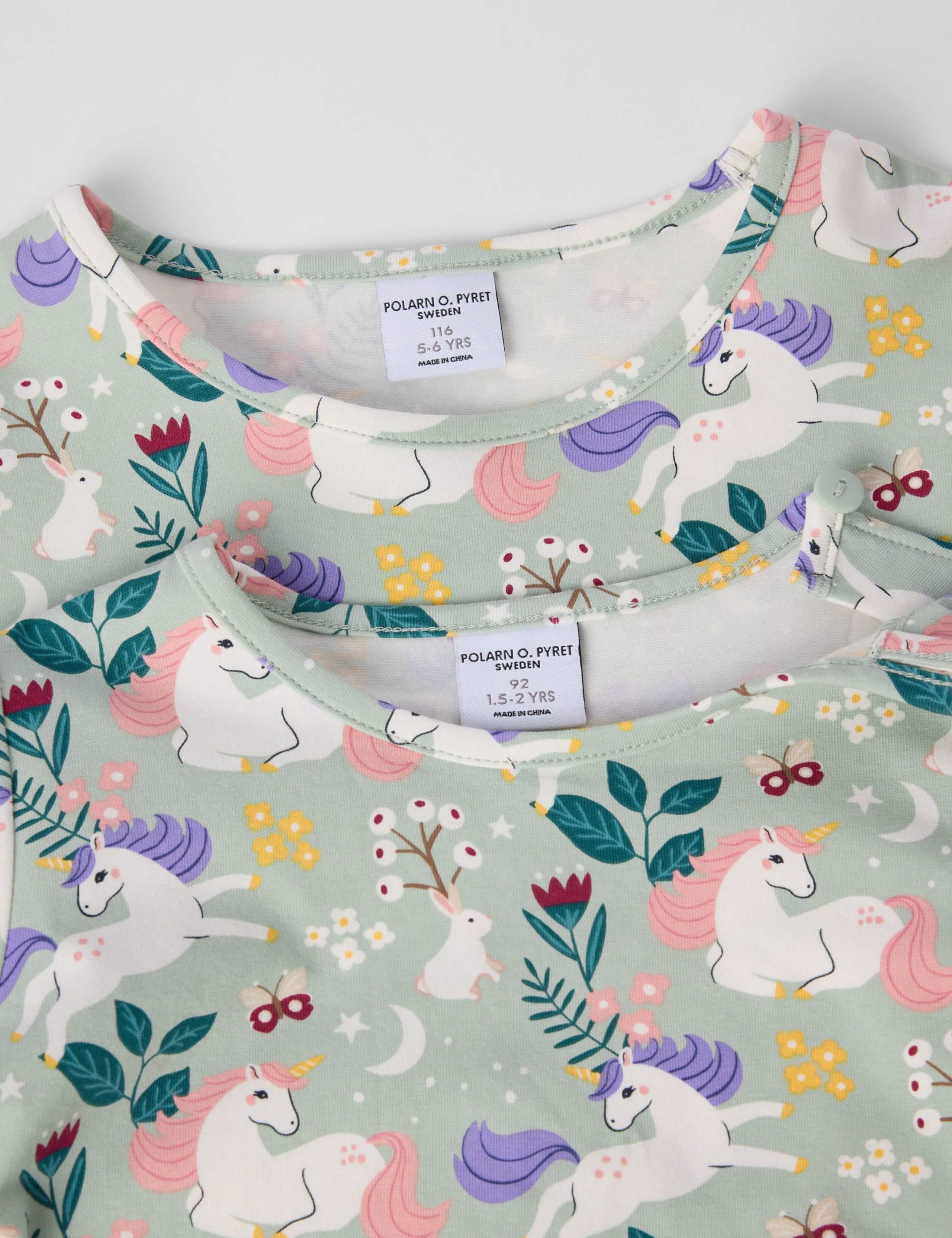 Cotton Rich Unicorn Print Top (1-10 Yrs) 2 of 3